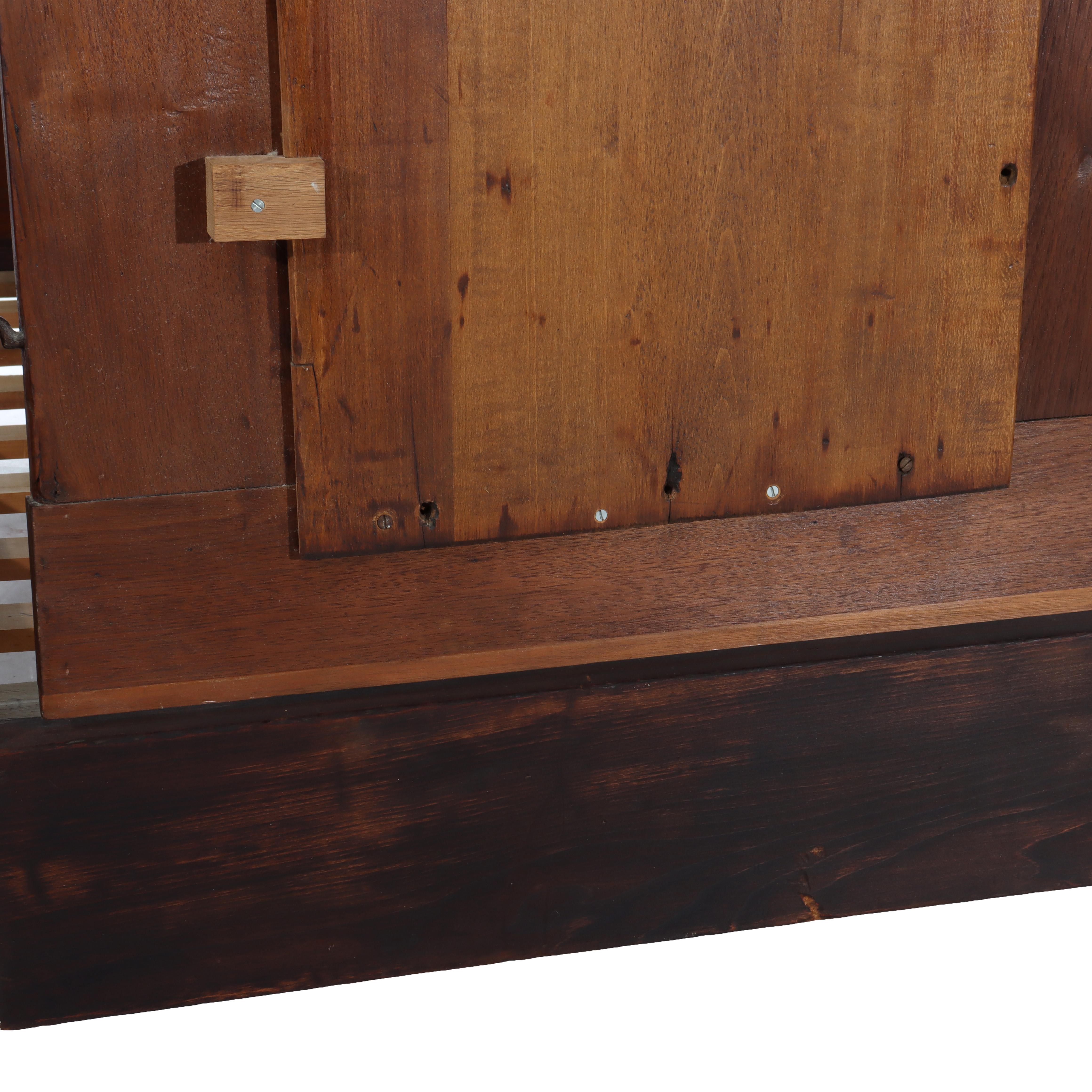 Antiguo marco de cama victoriano renacentista tallado en nogal y nudo c1890 en venta 12