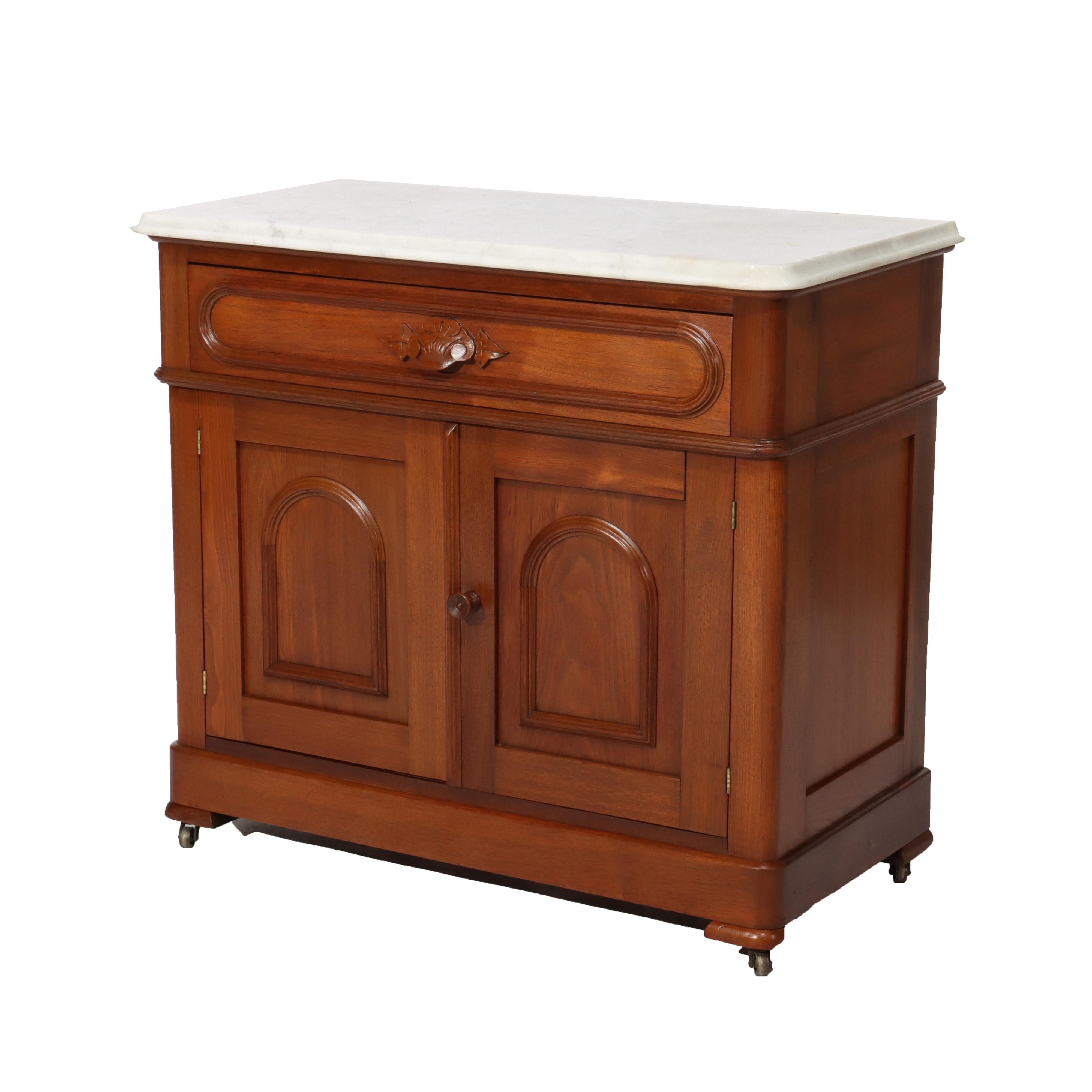 Antique Victorian Renaissance Revival Carved Walnut Commode C1880

Measures - 30 3/4