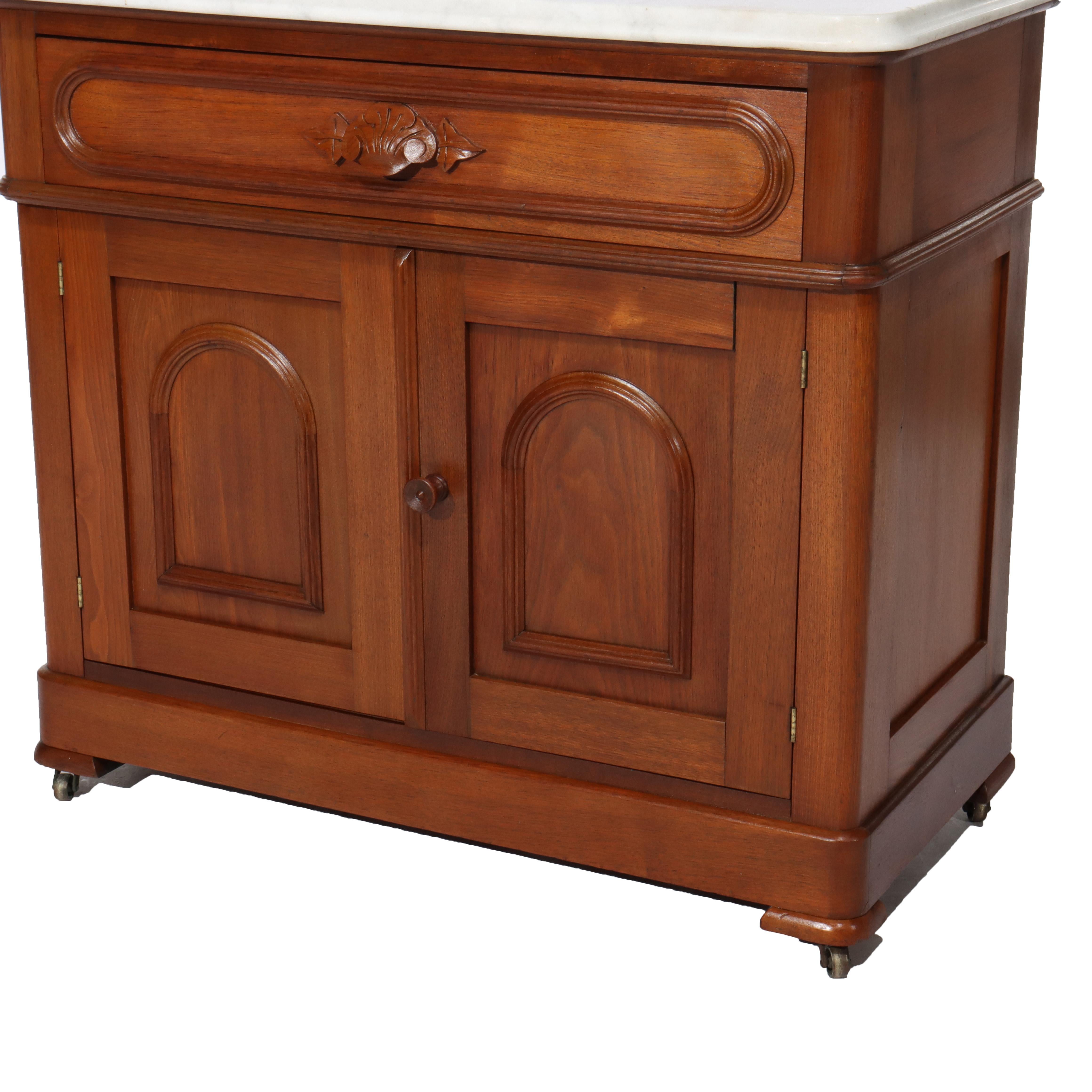 19th Century Antique Victorian Renaissance Revival Carved Walnut Commode c1880 For Sale