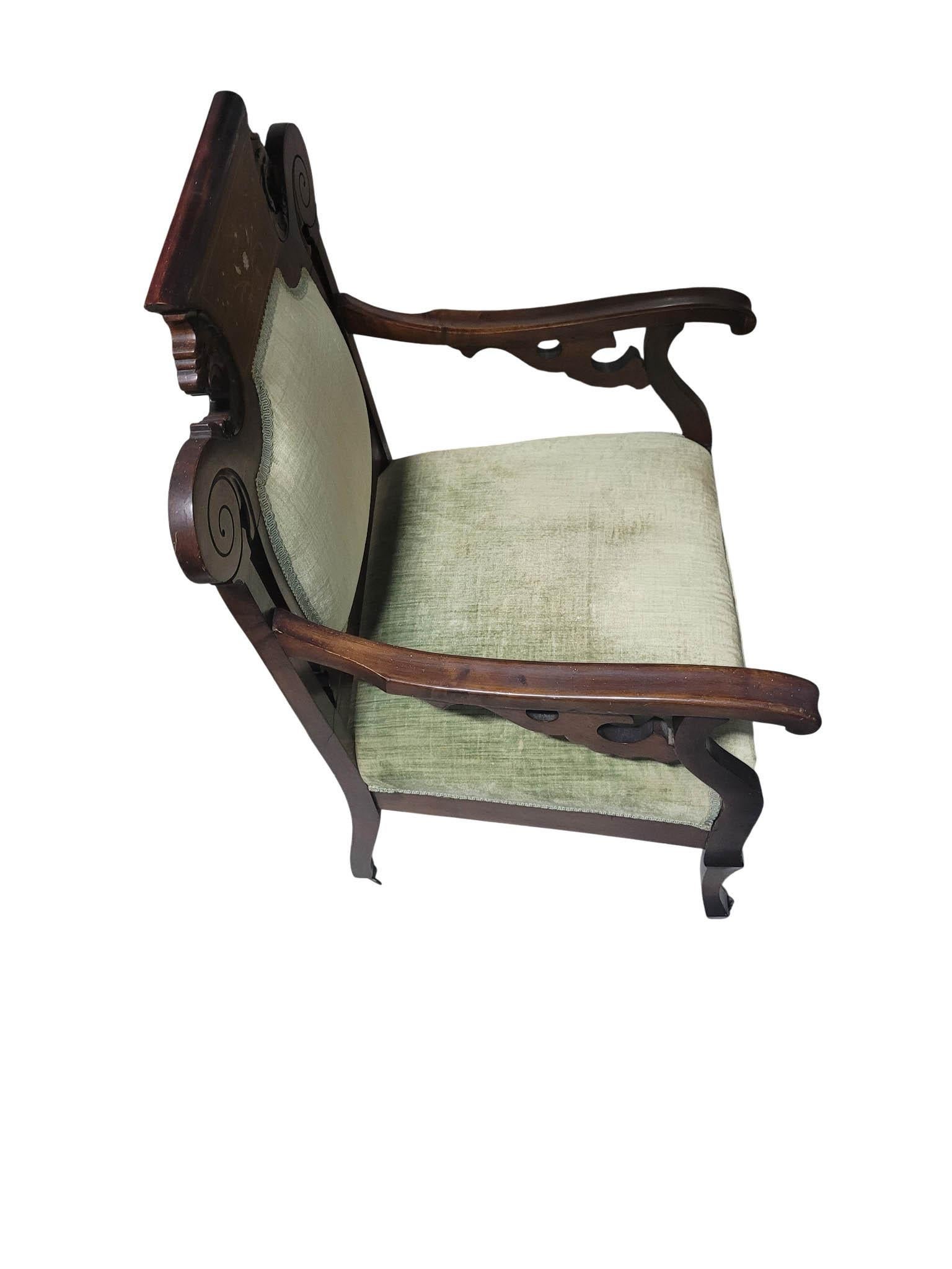 Antiguo sillón de salón victoriano renacentista, c. 1880 en venta 3