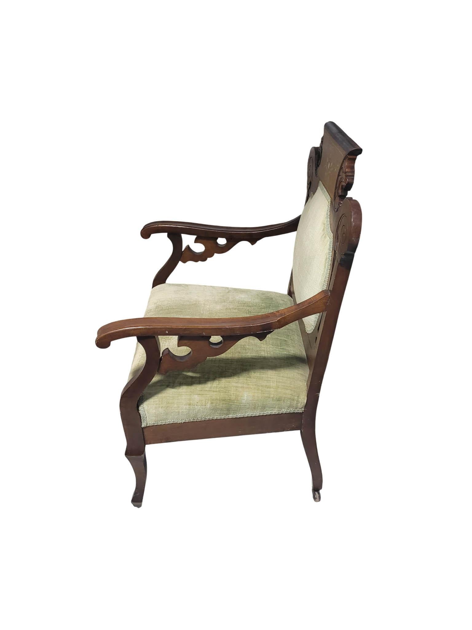 Antiguo sillón de salón victoriano renacentista, c. 1880 en venta 7