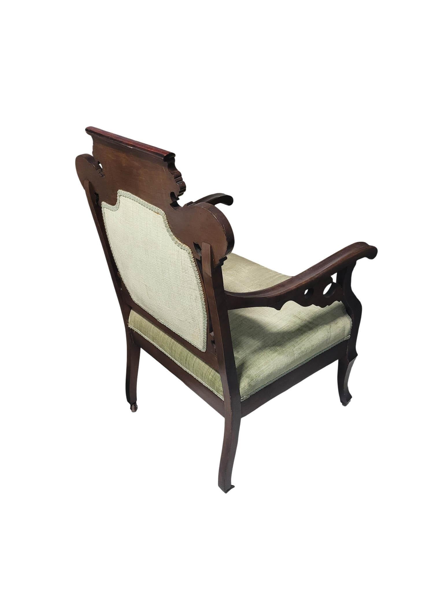 Antiguo sillón de salón victoriano renacentista, c. 1880 en venta 1