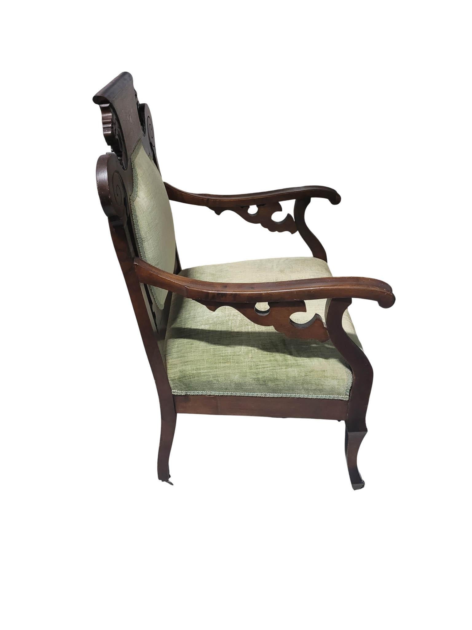Antiguo sillón de salón victoriano renacentista, c. 1880 en venta 2