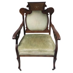 Antique Victorian Renaissance Revival Parlor Armchair, c. 1880