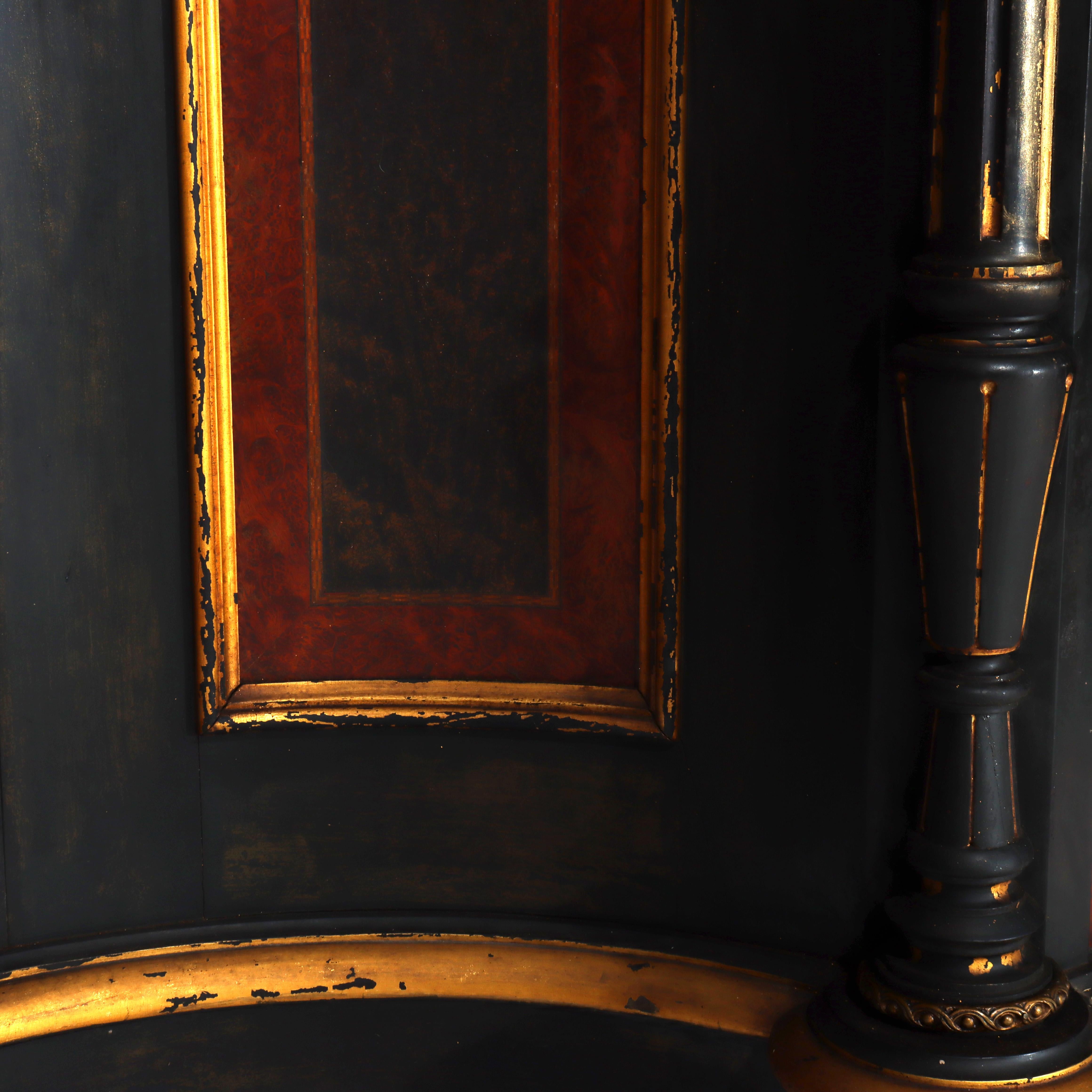 Antico mobile rinascimentale vittoriano in noce e radica intarsiata in vendita 6