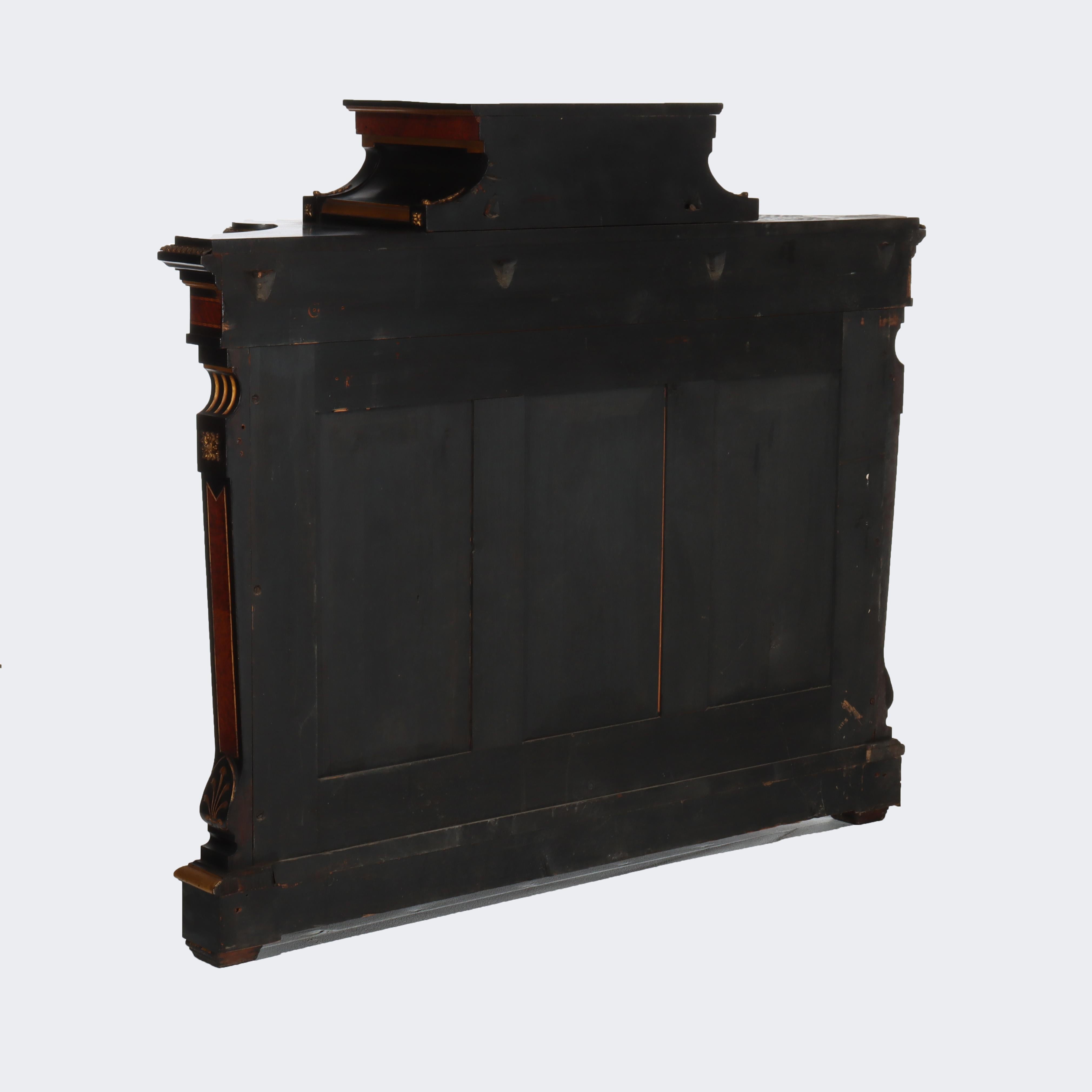 Antico mobile rinascimentale vittoriano in noce e radica intarsiata in vendita 10