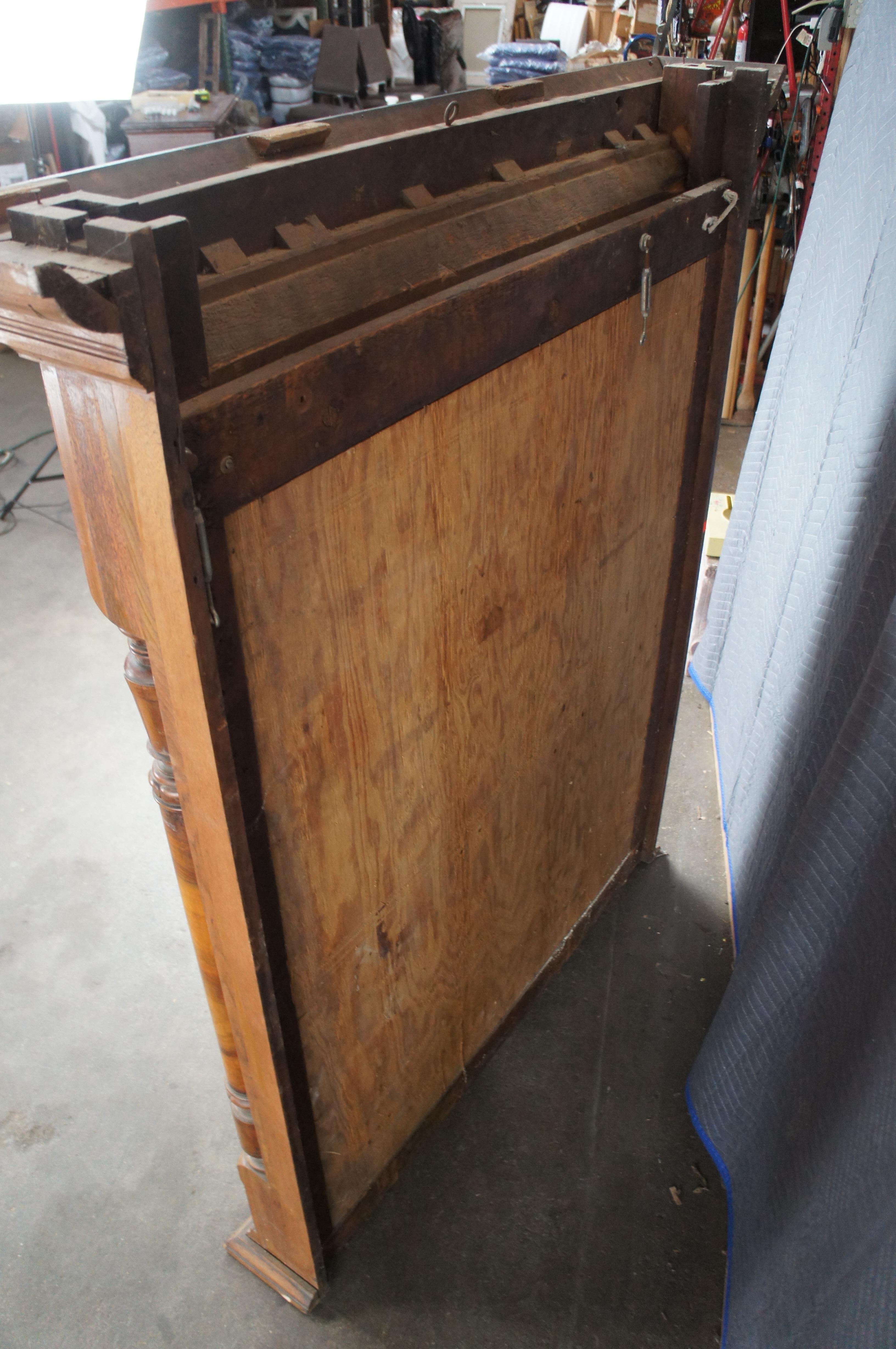 Antique Victorian Renaissance Revival Walnut Burl Pier Over Mantel Wall Mirror For Sale 10