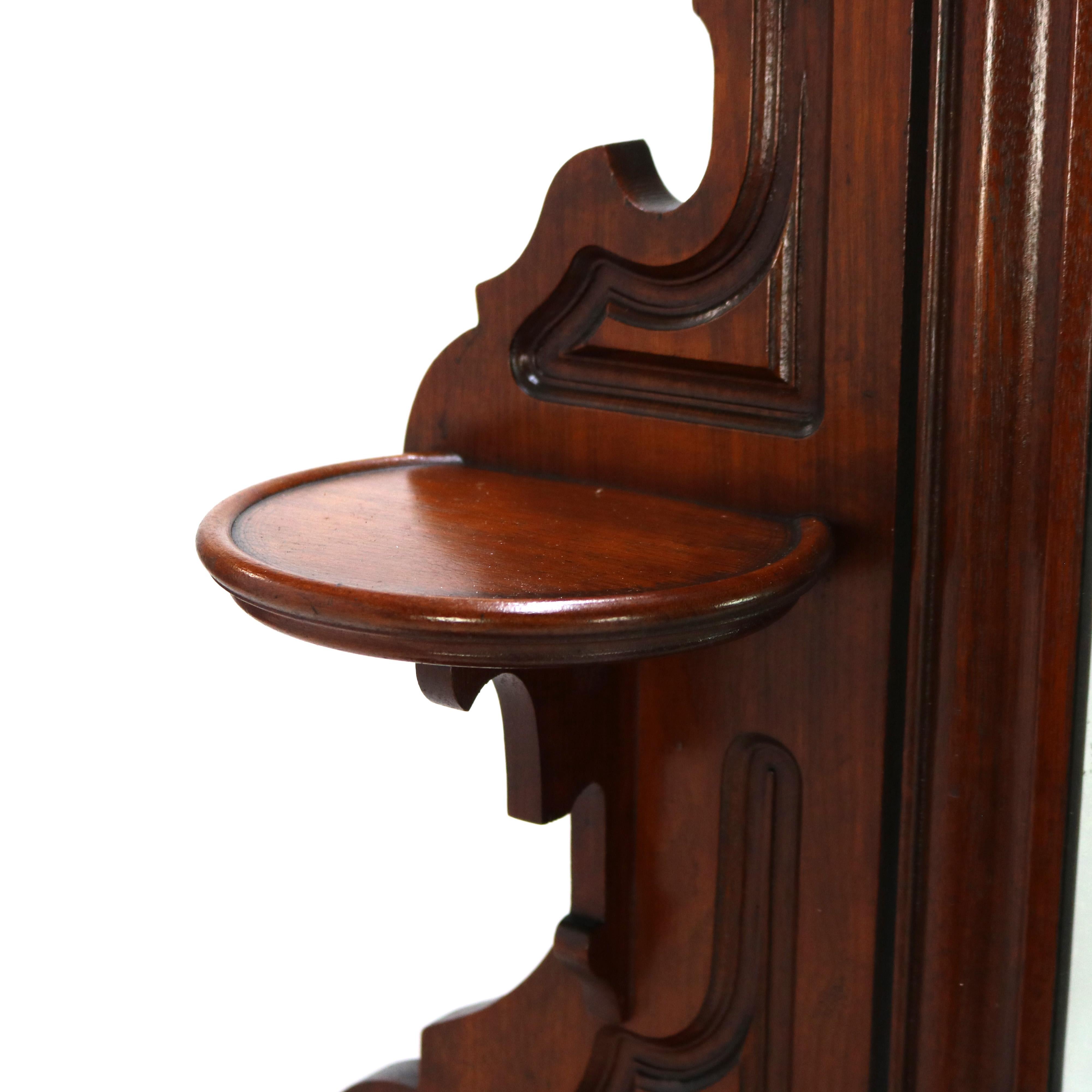 Antique Victorian Renaissance Revival Walnut Marble Top & Mirrored Dresser C1890 4