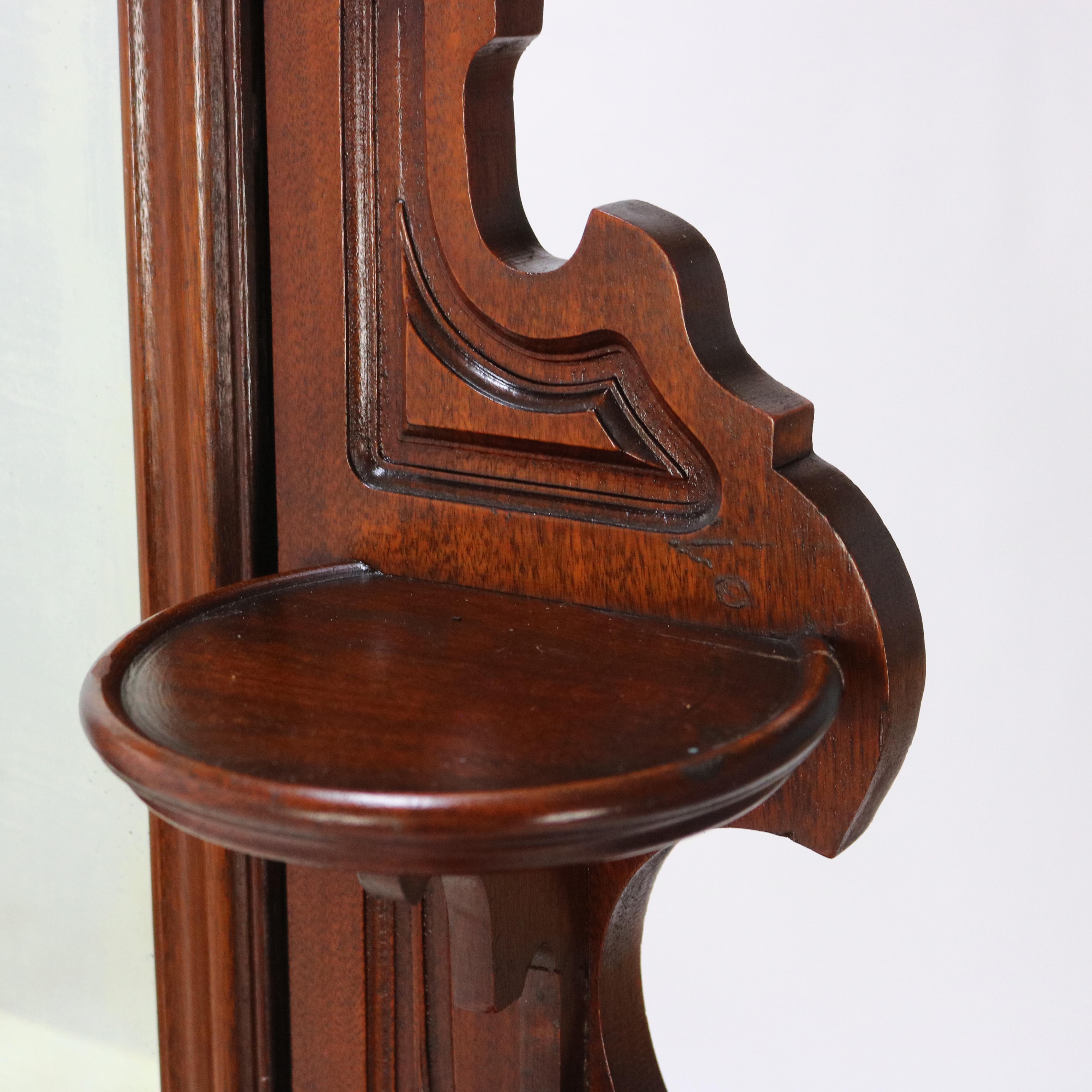 Antique Victorian Renaissance Revival Walnut Marble Top & Mirrored Dresser C1890 5