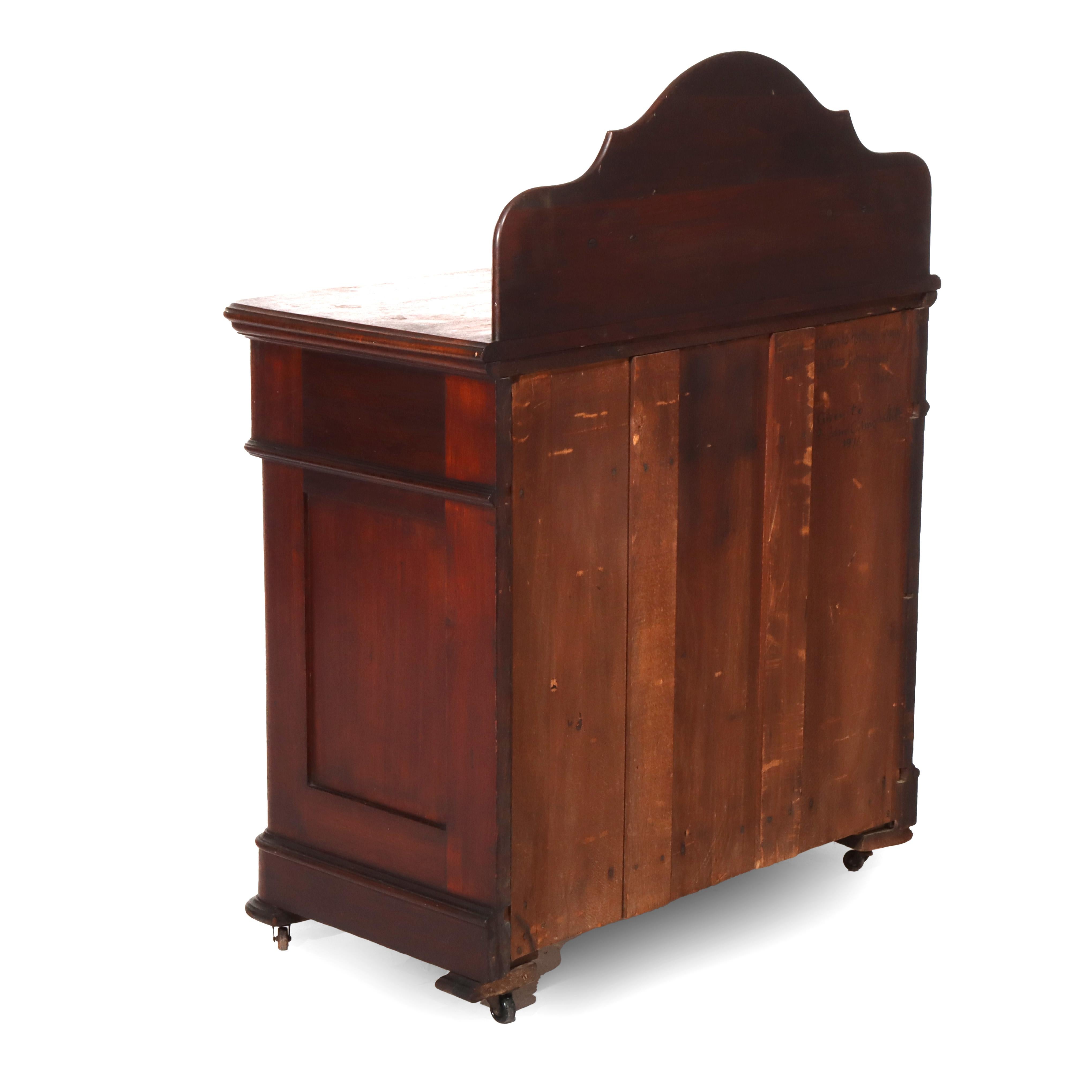 Ancien lavabo en noyer de style victorien renaissance c1880 en vente 5