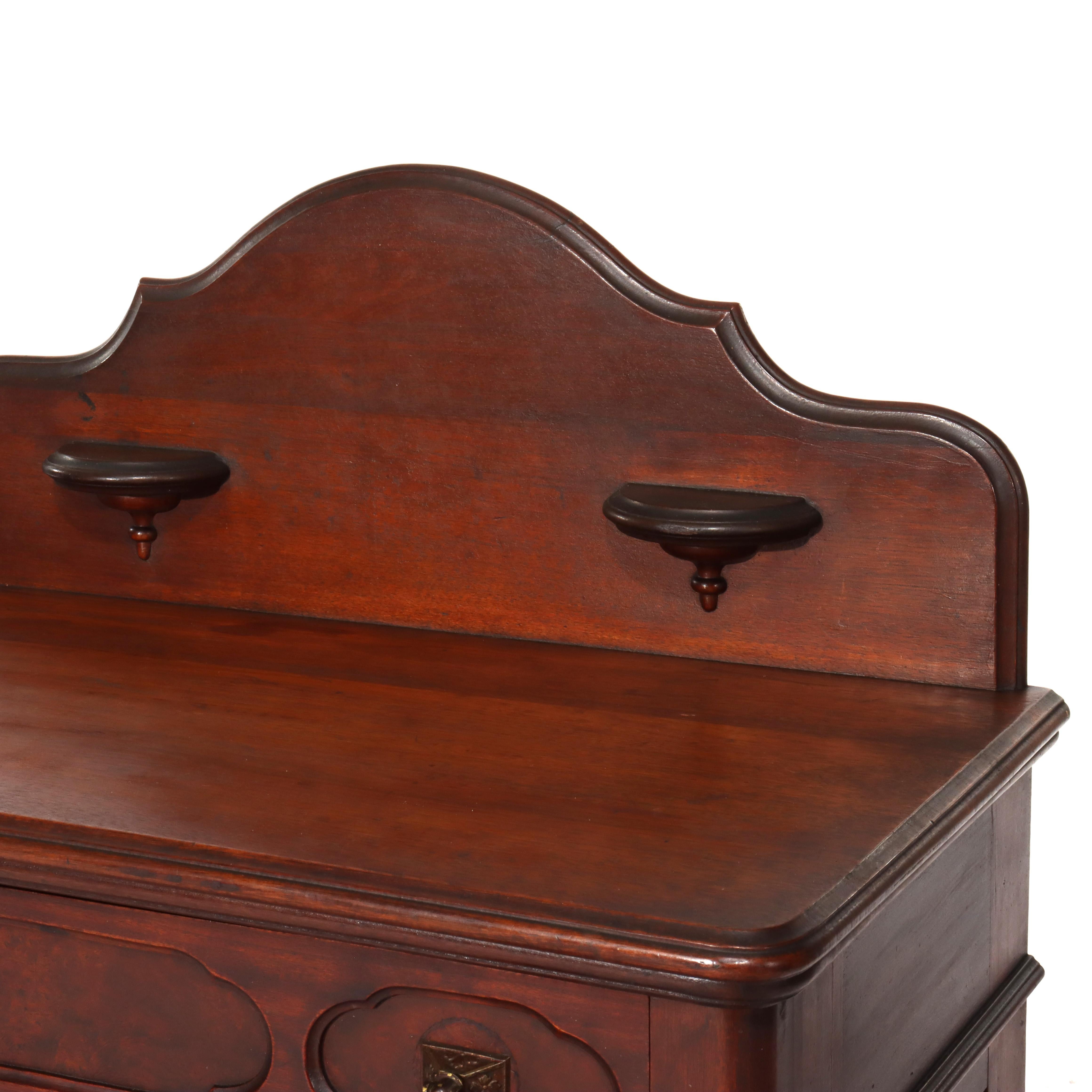 Ancien lavabo en noyer de style victorien renaissance c1880 en vente 1