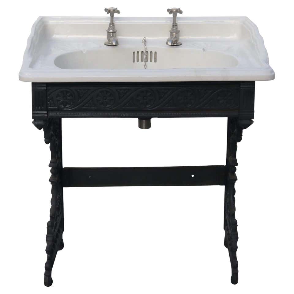 Cast Basin Antique Cast Iron Pedestal Corner Basin For Sale at 1stDibs | antique ...