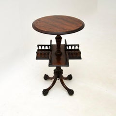 Antique Victorian Revolving Bookcase / Occasional Side Table