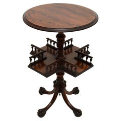 Antique Victorian Revolving Bookcase / Occasional Table
