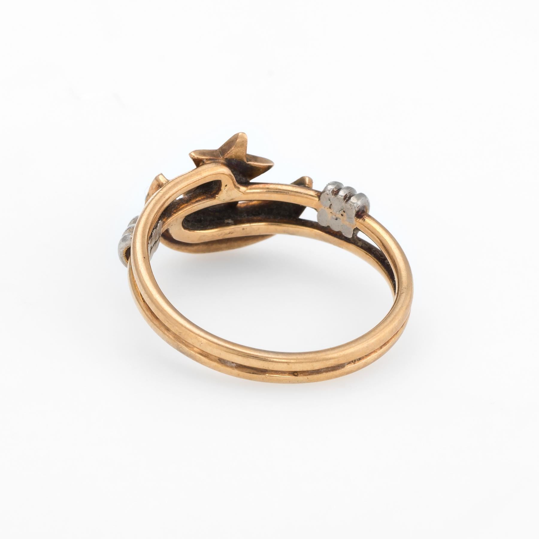 crescent moon and star ring