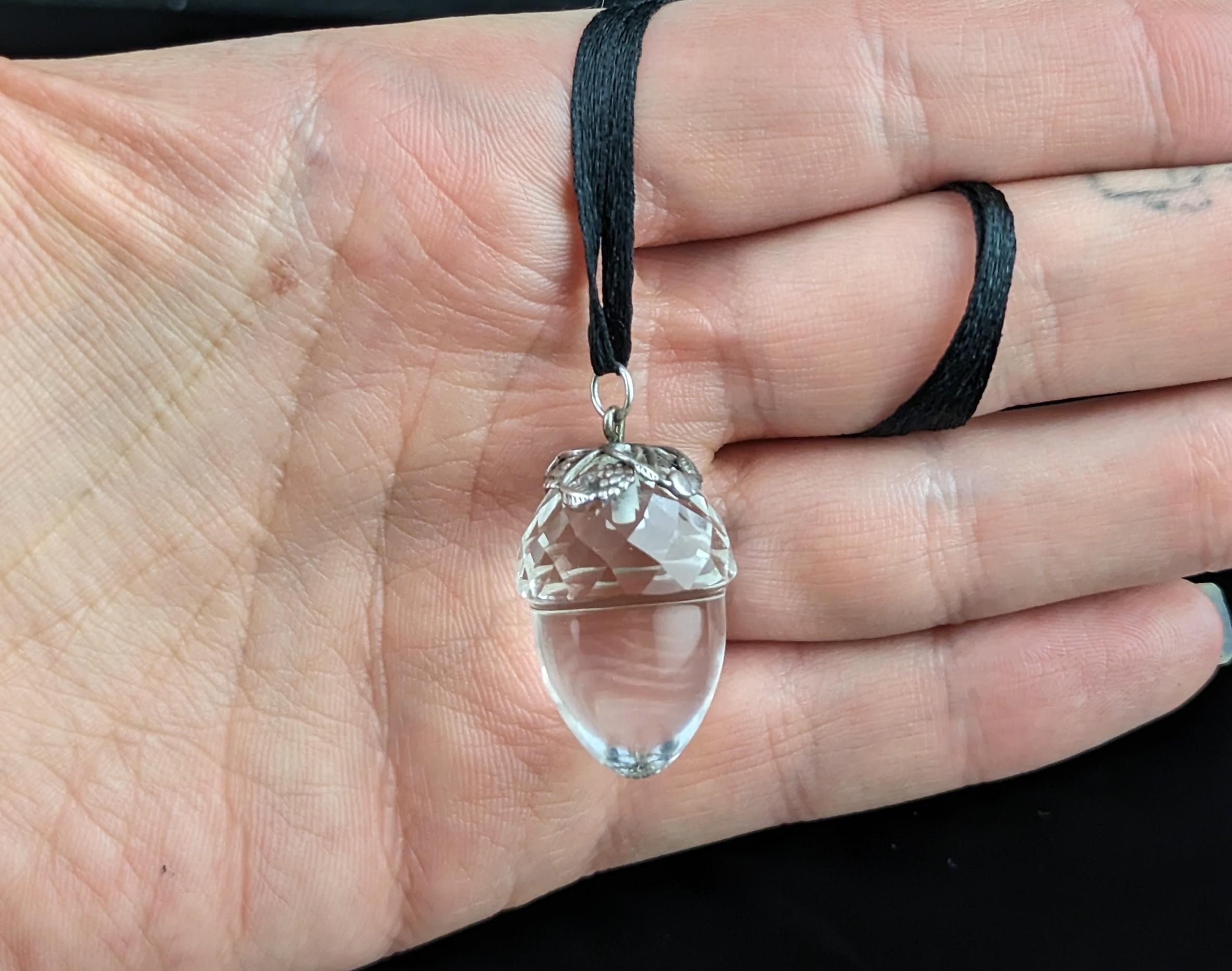antique rock crystal necklace