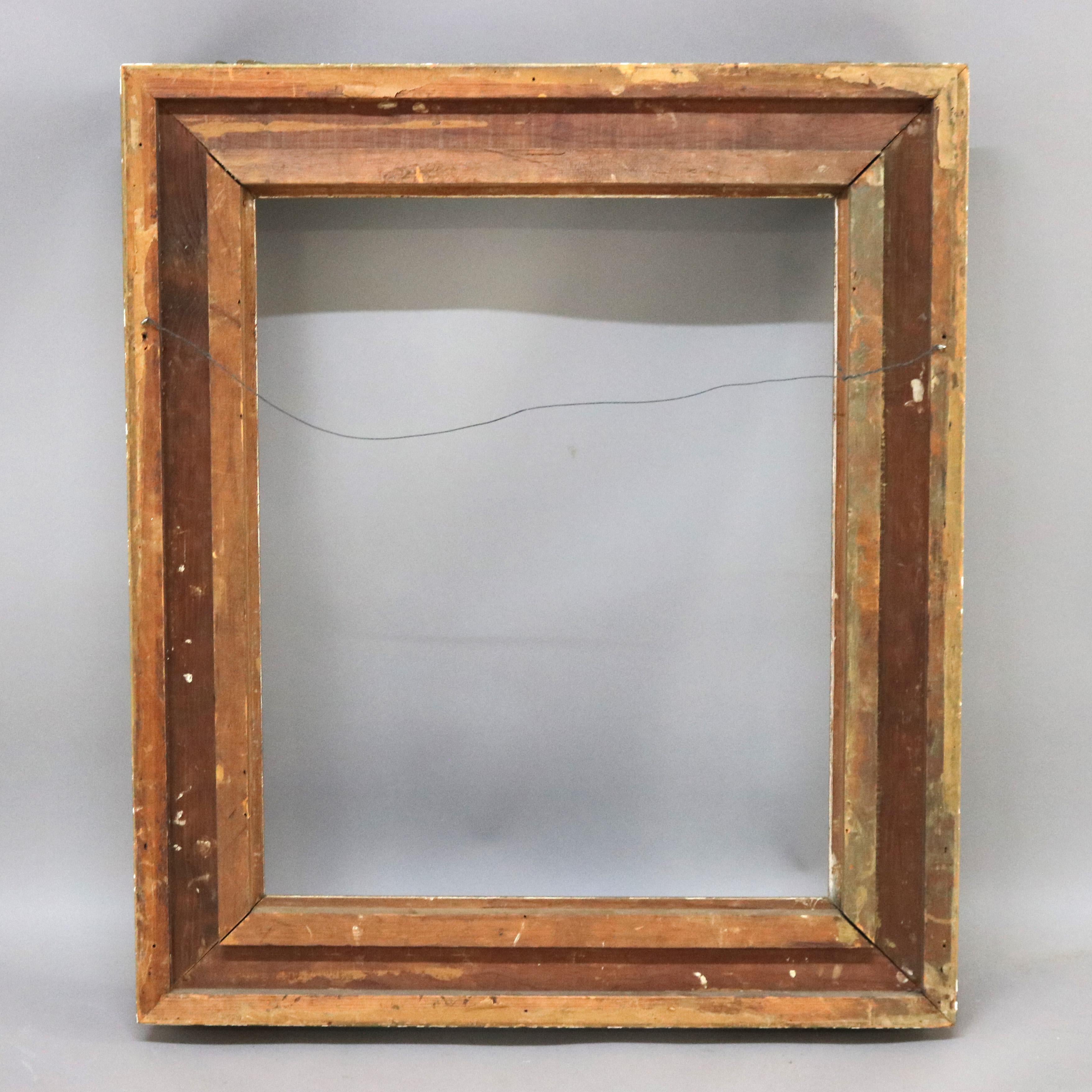 Ancien cadre victorien rococo en bois sculpté et doré C1880 en vente 4