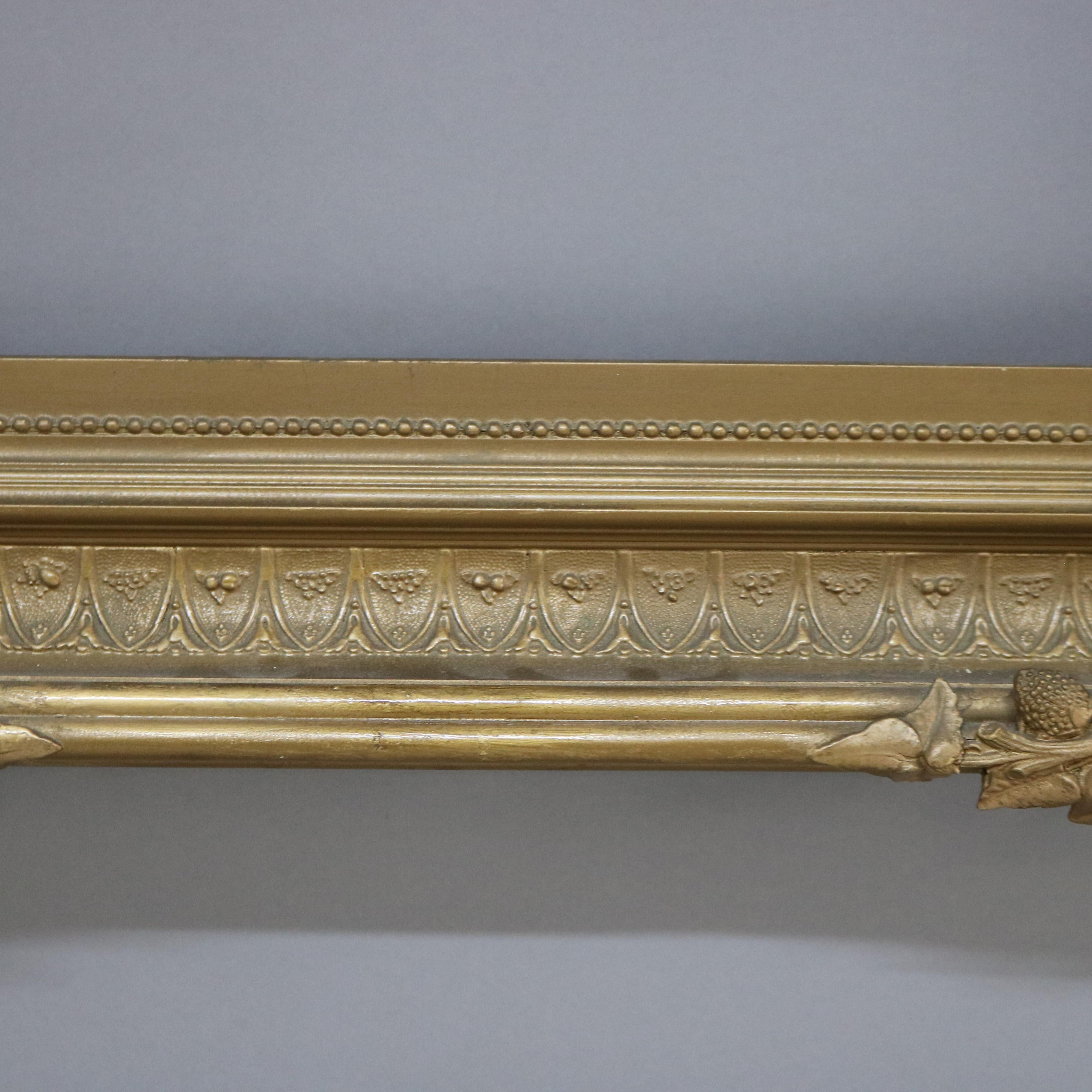 Bois doré Ancien cadre victorien rococo en bois sculpté et doré C1880 en vente