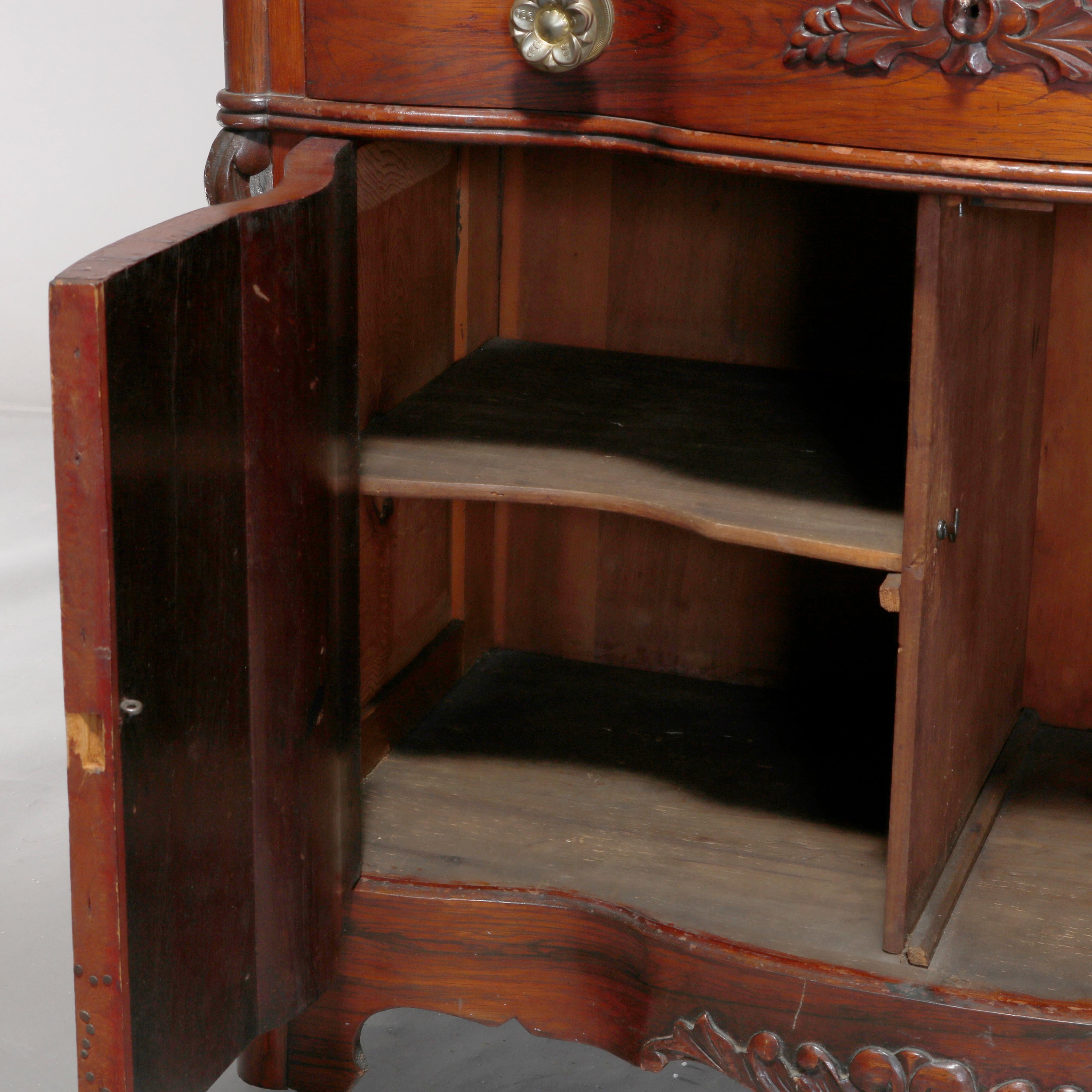 Antique Victorian Rococo Rosewood and Marble Top Commode, circa 1860 10