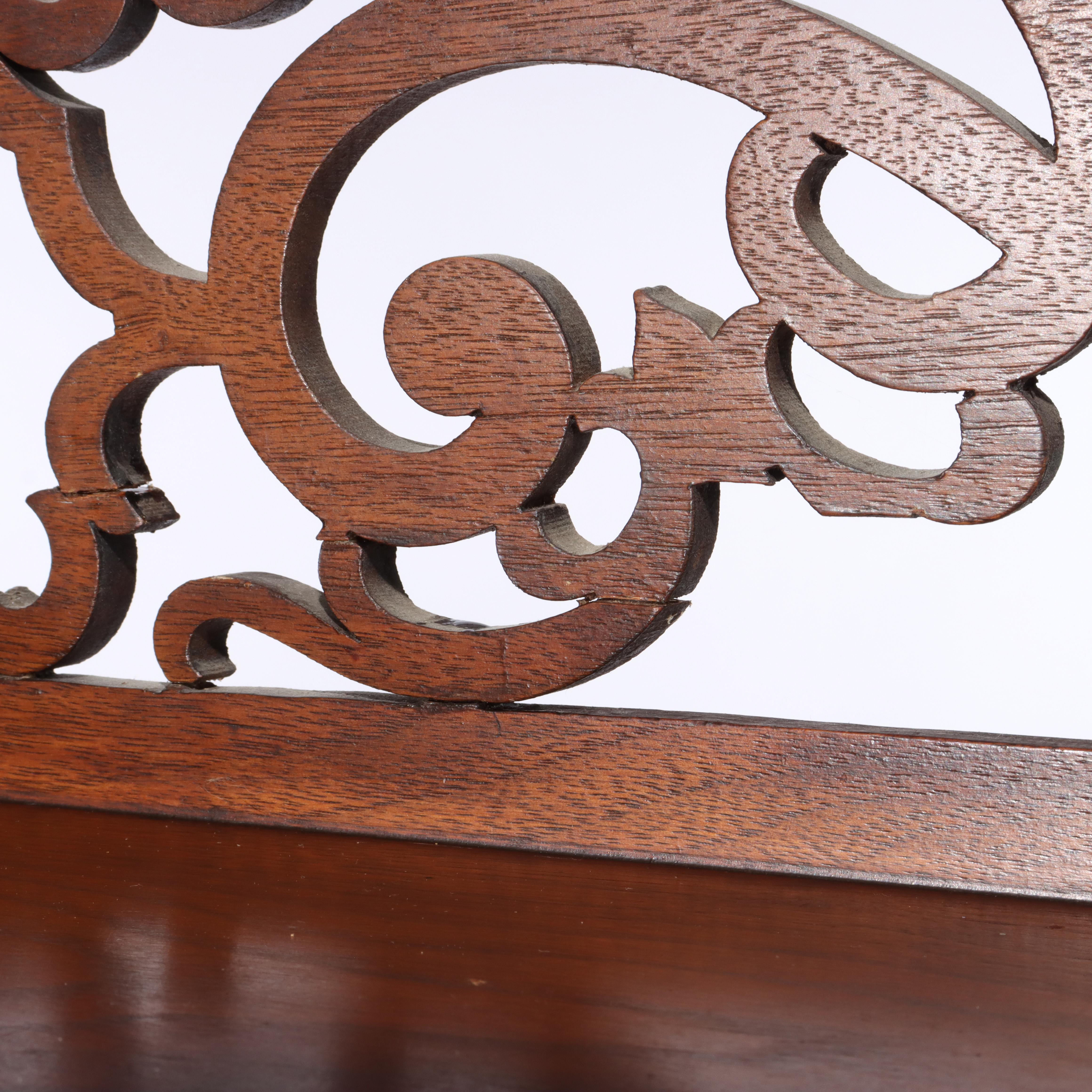 Antiguo Escritorio Victoriano Rococó de Dama de Nogal C1880 en venta 2