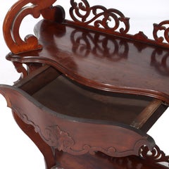 Antique Victorian Rococo Walnut Etagere C1880
