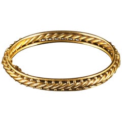 Antique Victorian Rope Bangle 15 Carat Gold, circa 1900 Antique Victorian Rope Bangle 15 Carat Gold, circa 1900