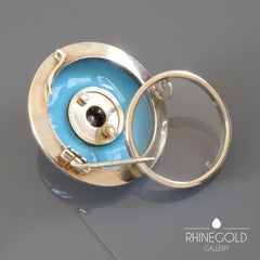 Antique Victorian Rose Diamond Enamel Gold Locket Pendant Brooch