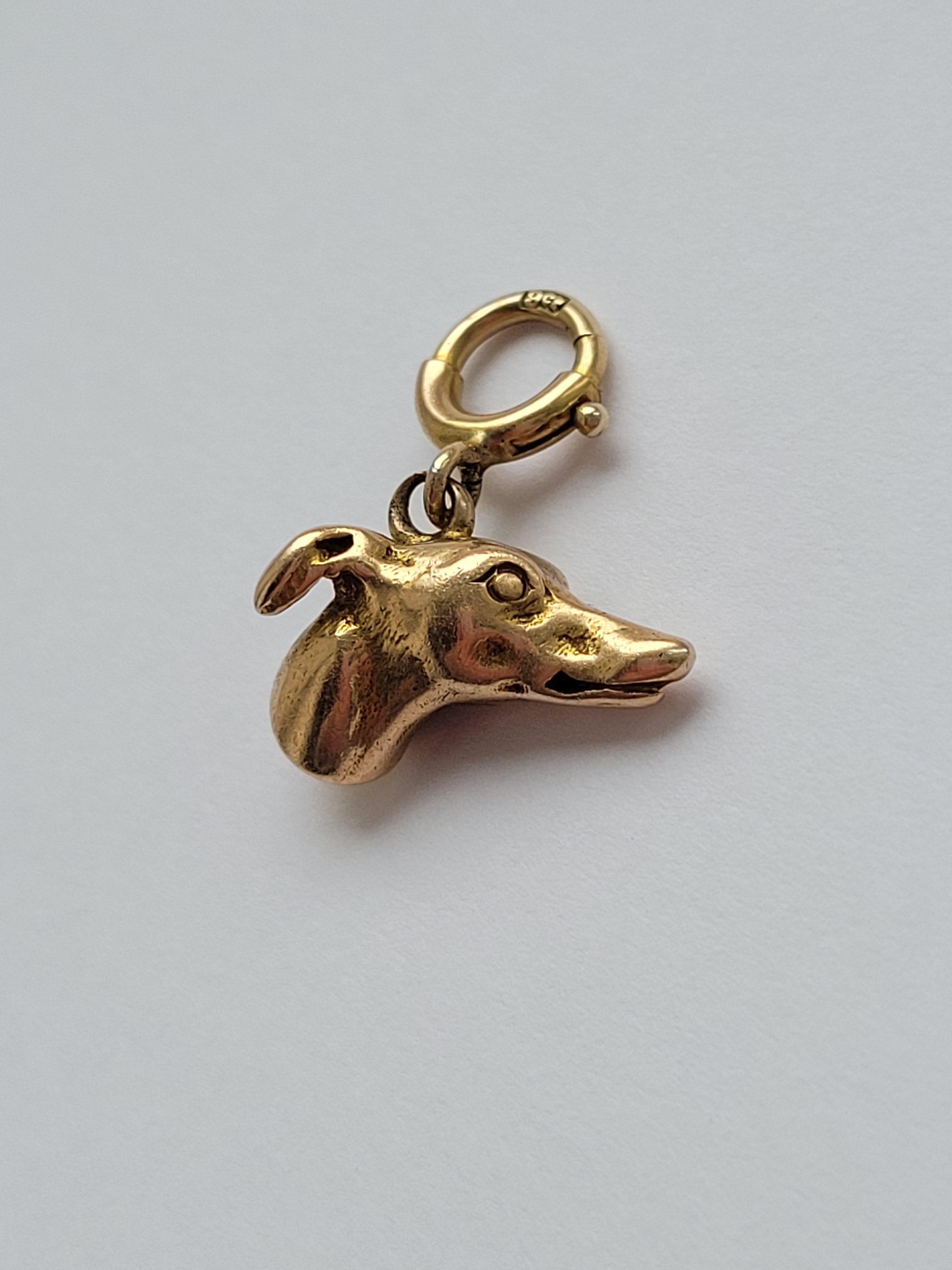 gold greyhound pendant
