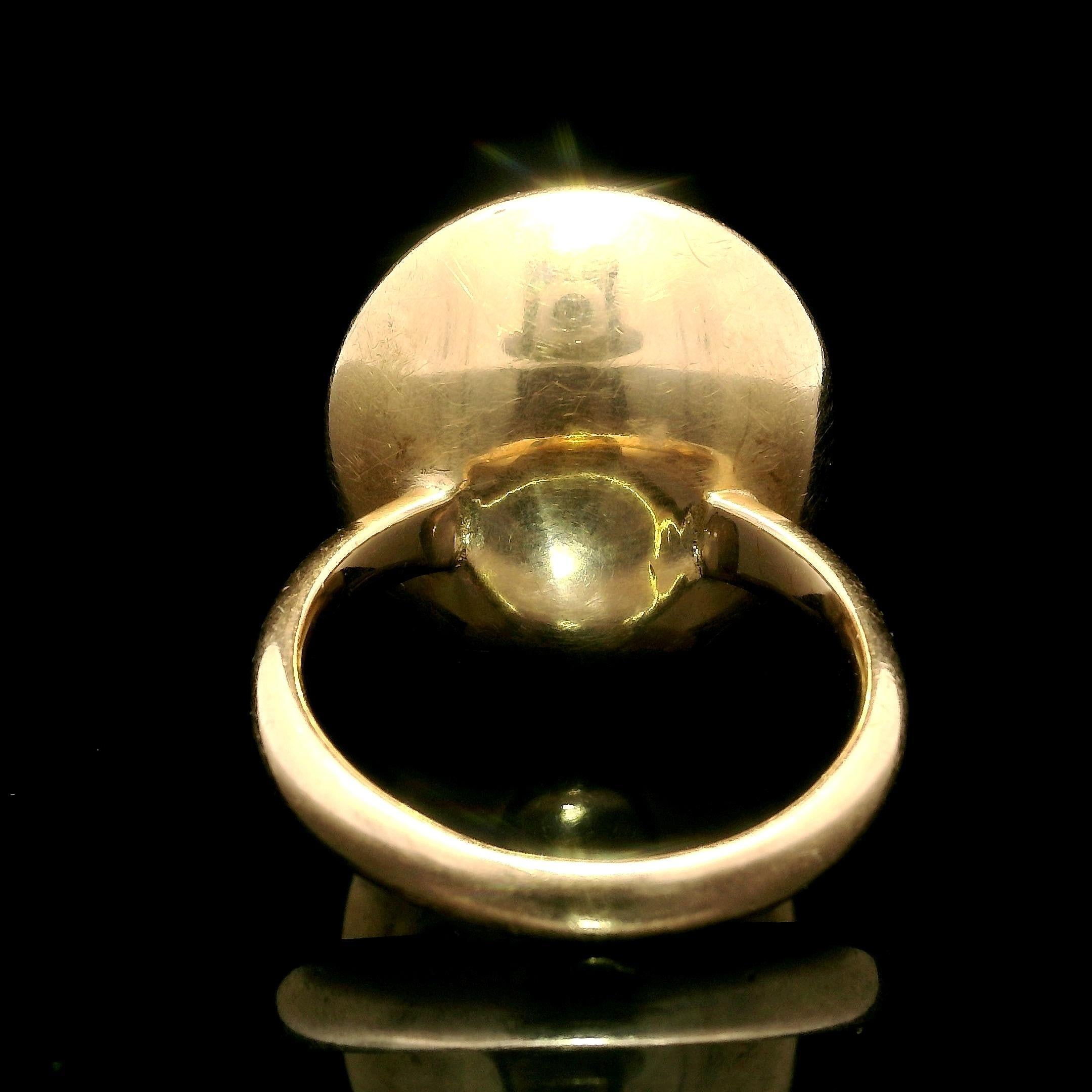 Antique Victorian Rose Gold Oval Carved Carnelian MAG Seal Signet Ring 4