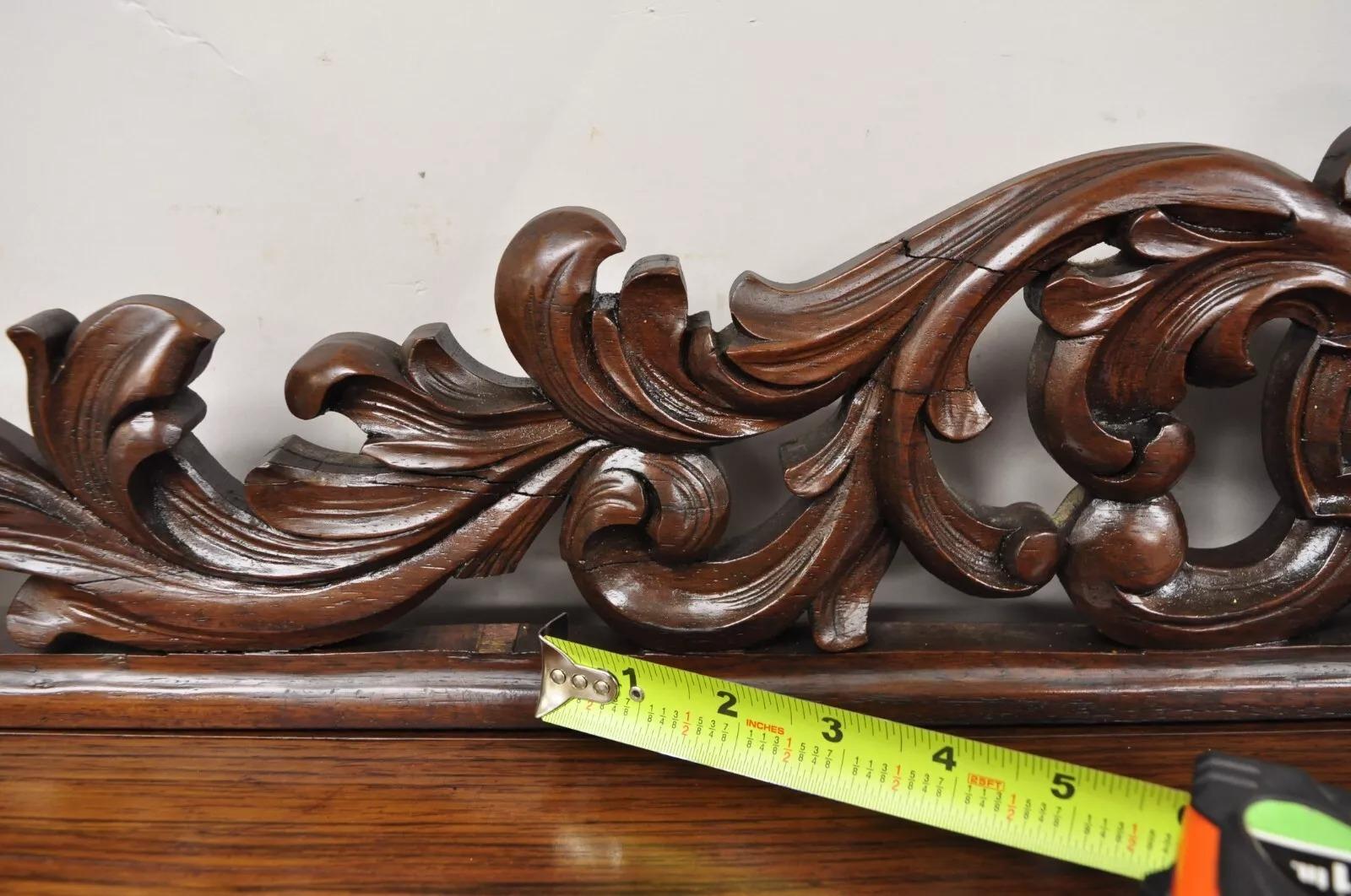 Antike viktorianische Palisander Marmor Top Spiegel Sideboard Buffet attr. John Jelliff im Angebot 1