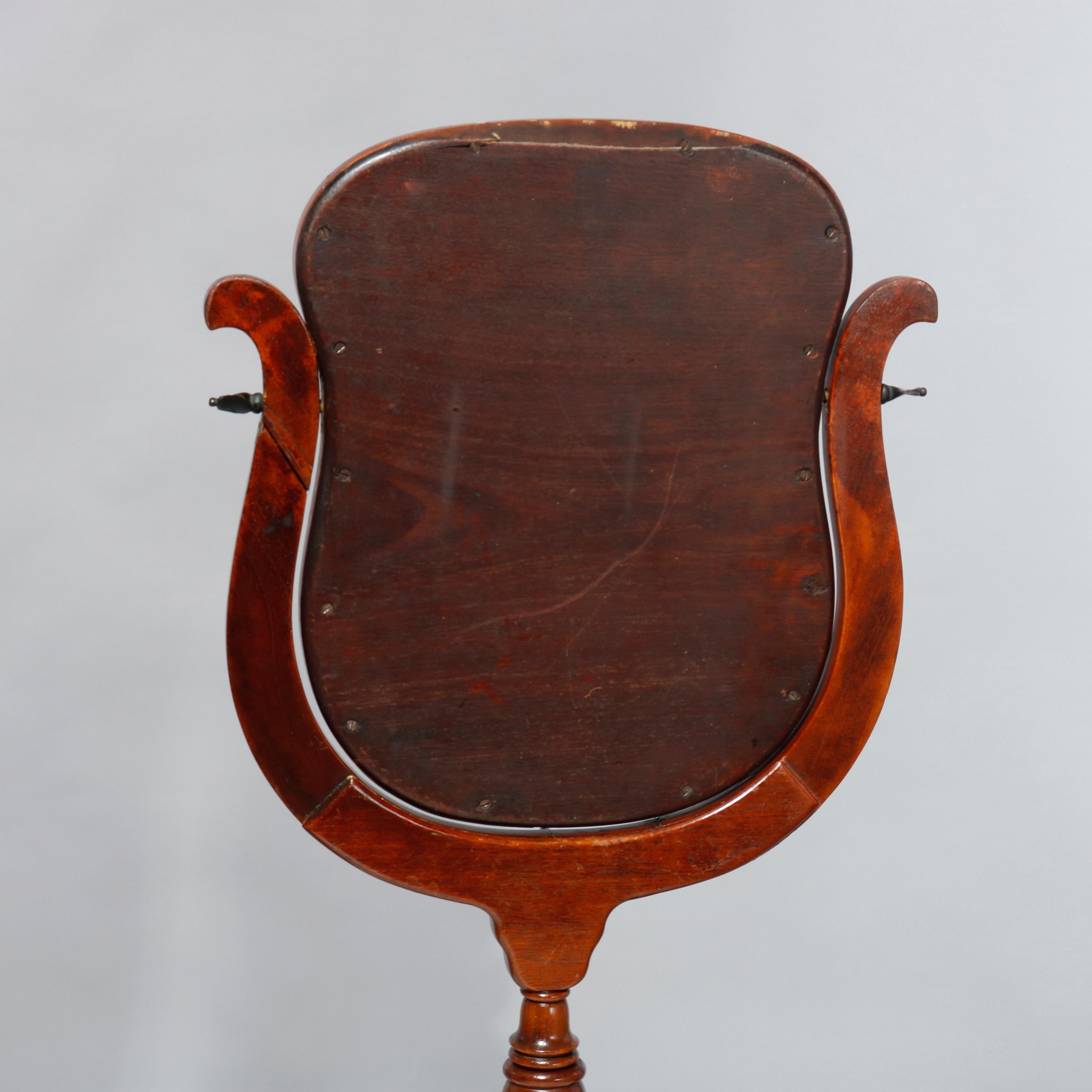 Antique Victorian Rosewood Marble-Top Shaving Mirror Stand, Circa 1880 3