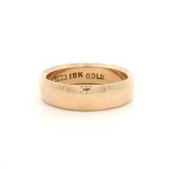 Antique Victorian Rosey Yellow Gold Classic Polished 5.49mm Wide Band Ring