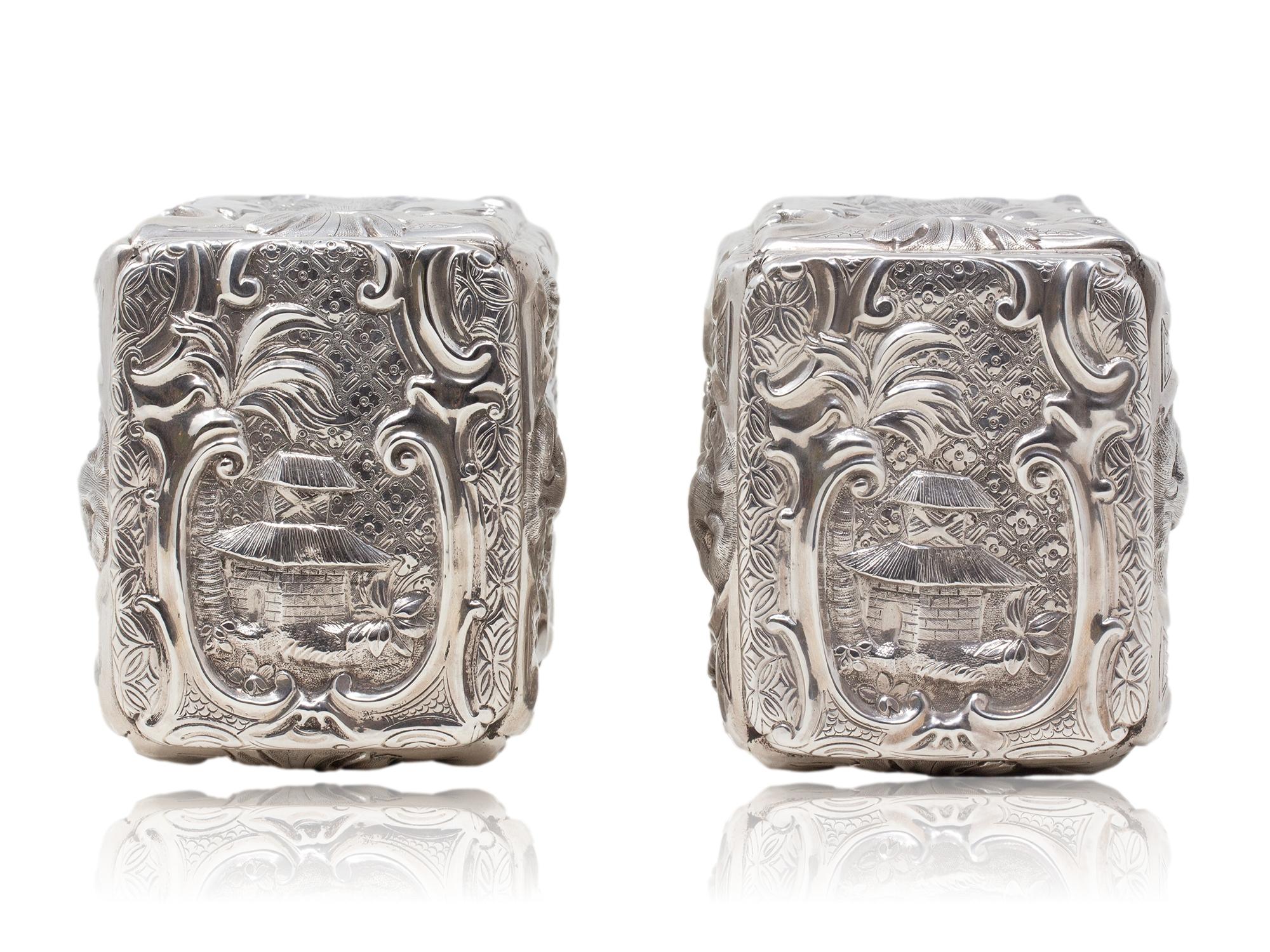Antiguo Cofre de Té Victoriano de Premio Real de Carreras de Caballos con Cadenas de Té de Plata en venta 7