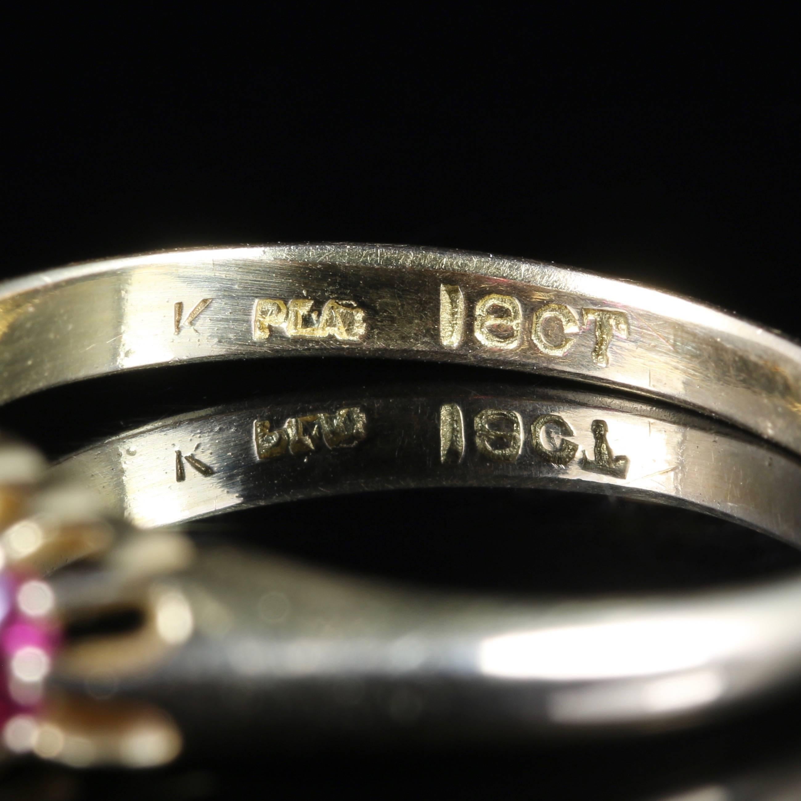Antique Victorian Ruby Diamond Ring 18 Carat Gold, circa 1900 2