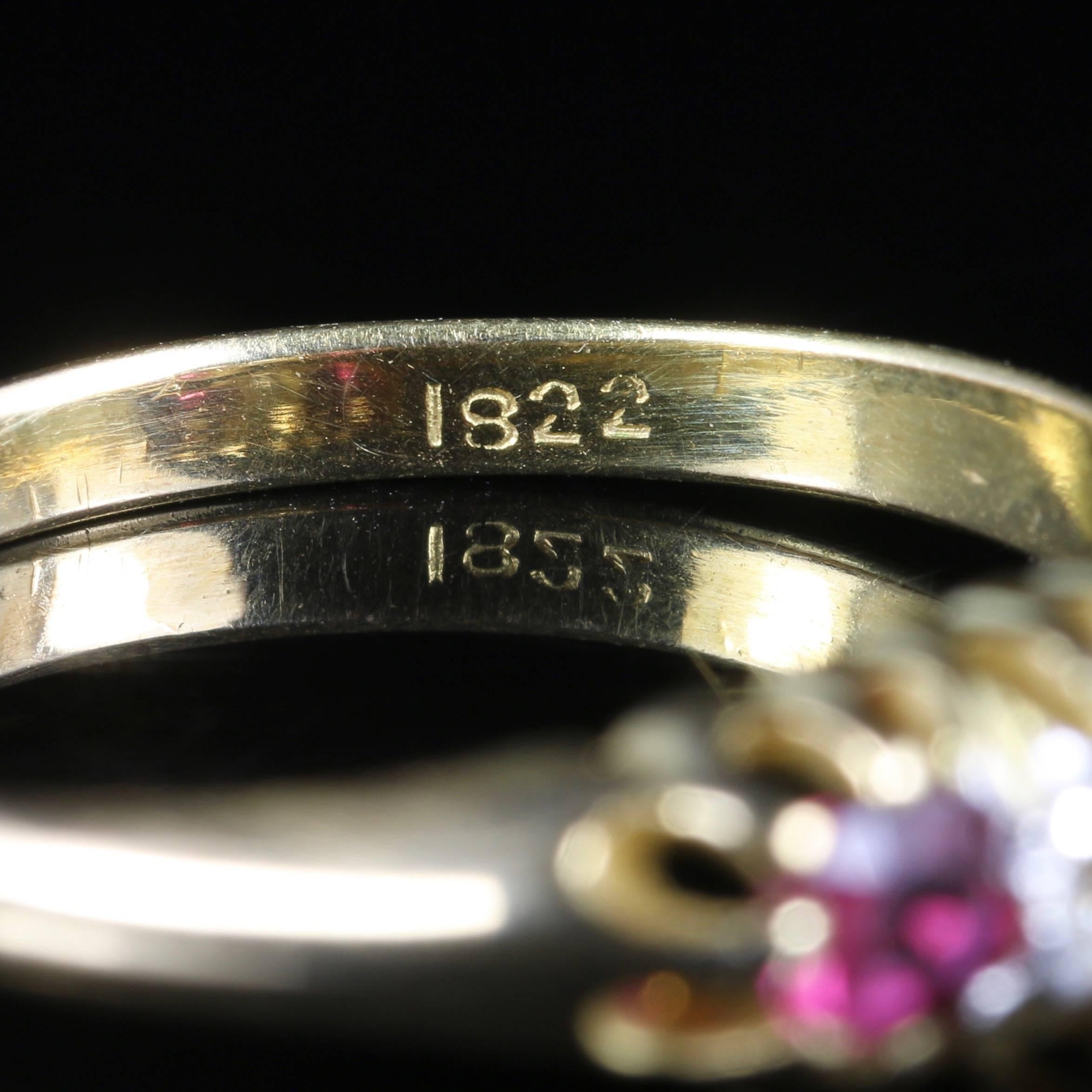 Antique Victorian Ruby Diamond Ring 18 Carat Gold, circa 1900 3