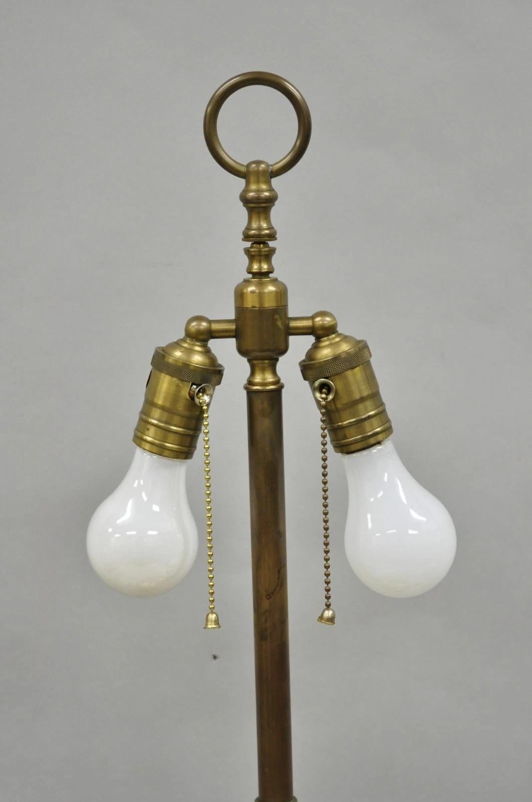 Antique Victorian Russian Brass Samovar Converted Twin Handle Table Lamp For Sale 8