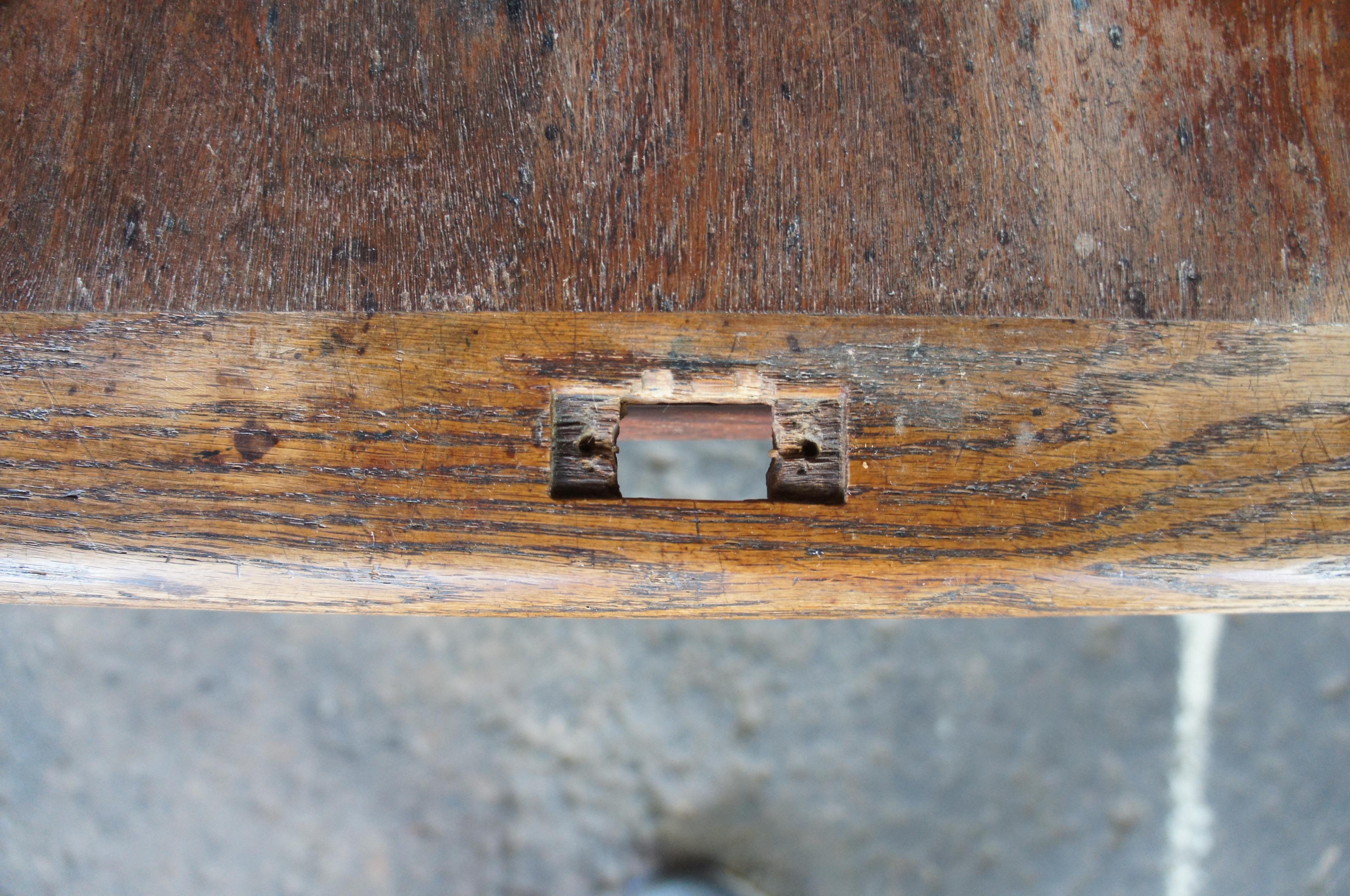 Antique Victorian S-Curve Solid Oak Roll Top Desk Tambour Door Side Drawers 4