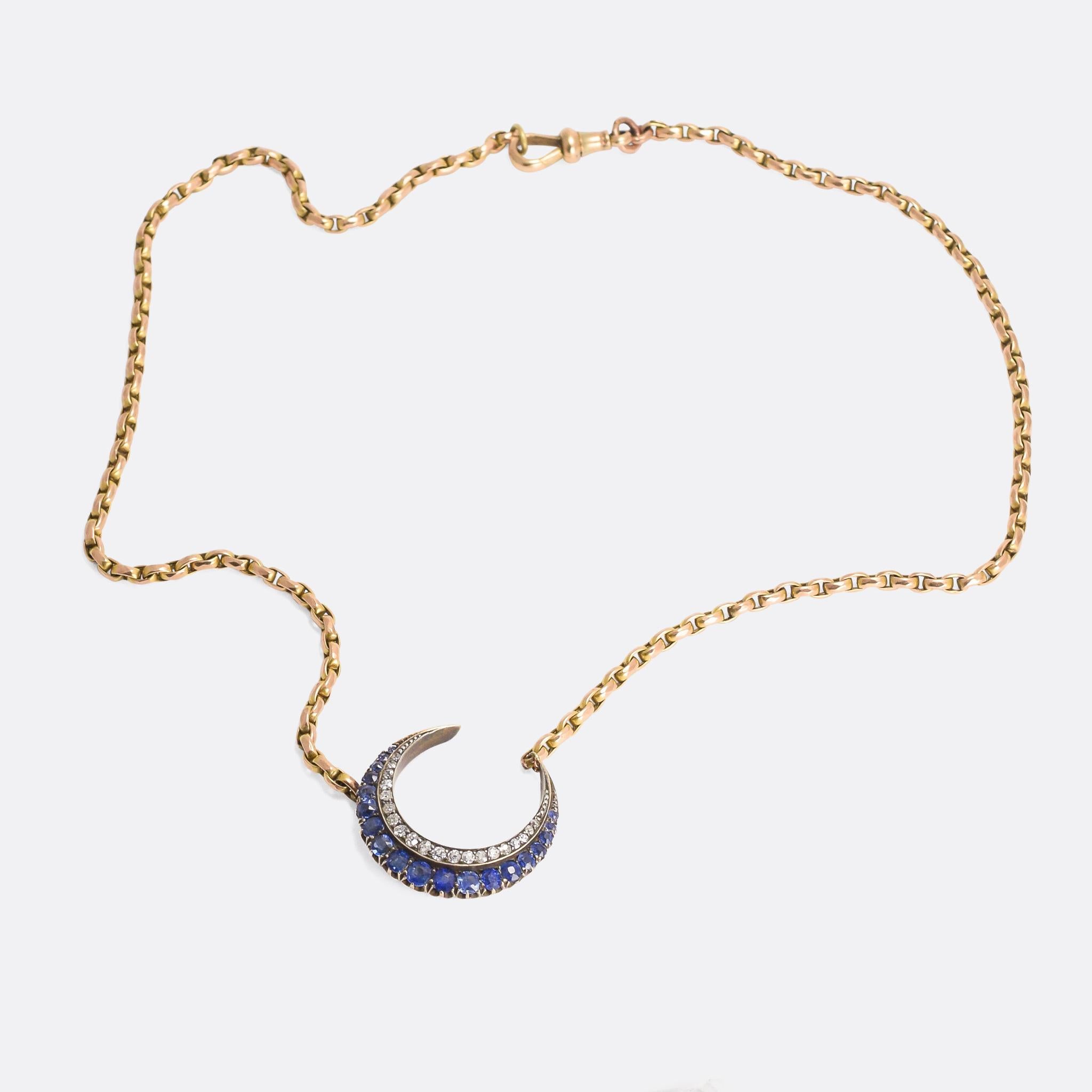 vintage moon necklace