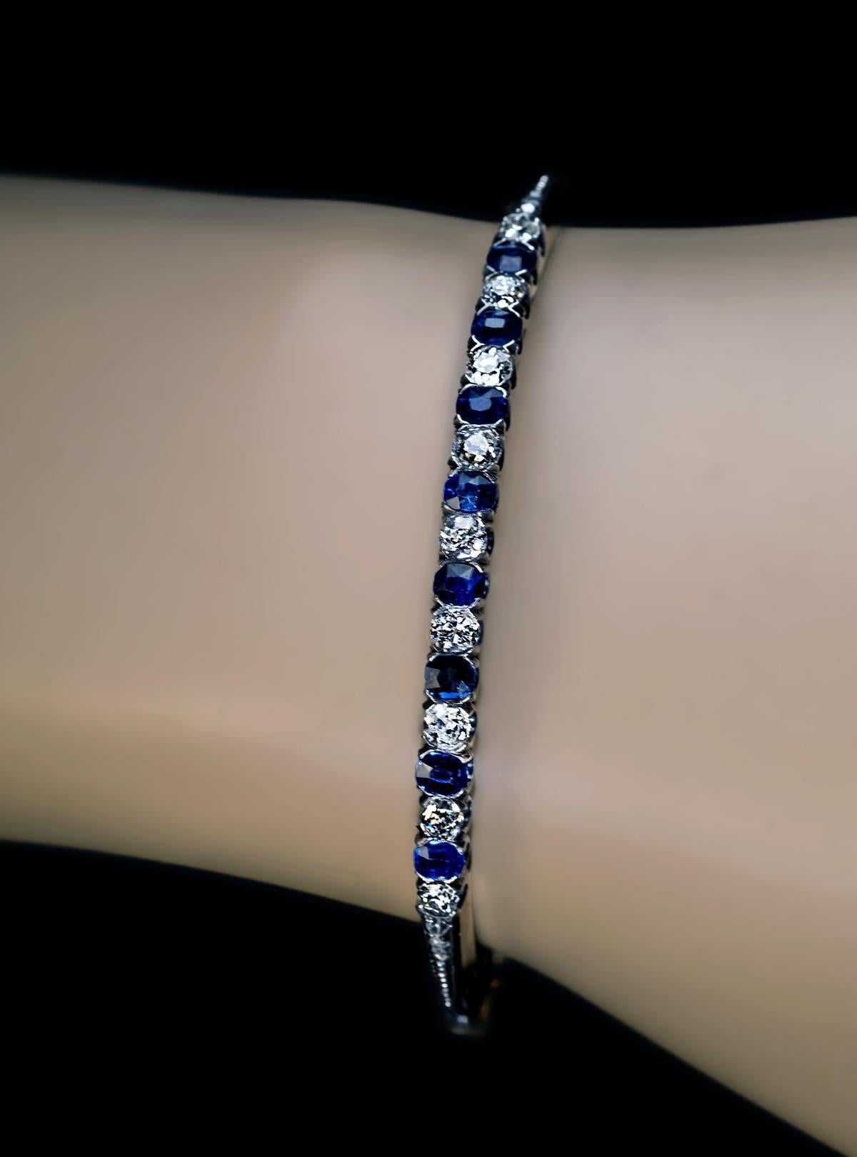 vintage sapphire and diamond bracelet