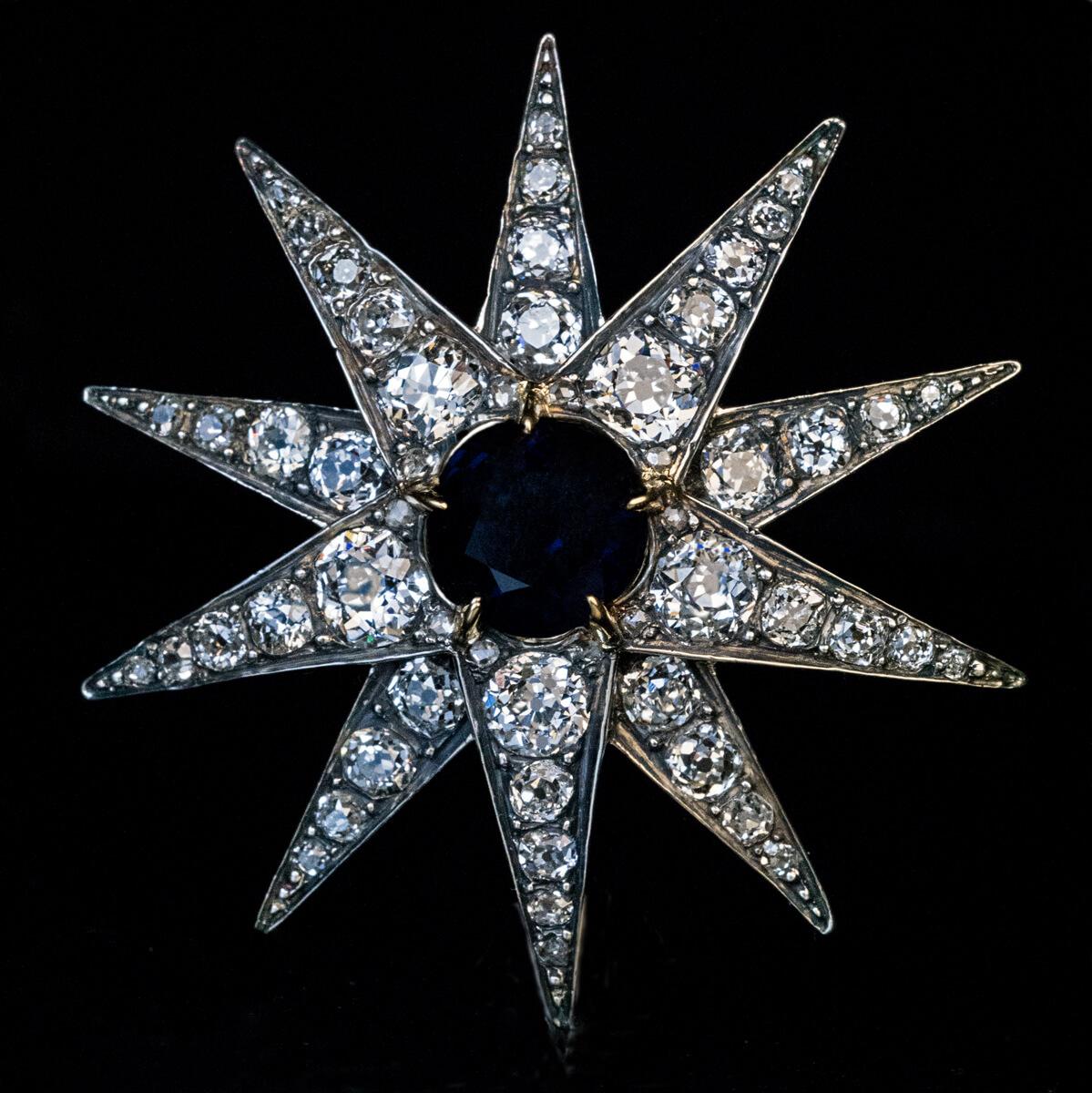 antique diamond star brooch
