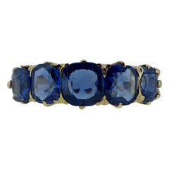 Antique Victorian Sapphire Ring, Yellow Gold