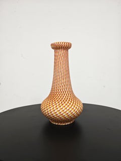 Antique Victorian Satin Glass Vase by Stevens and Williams, England 1880s