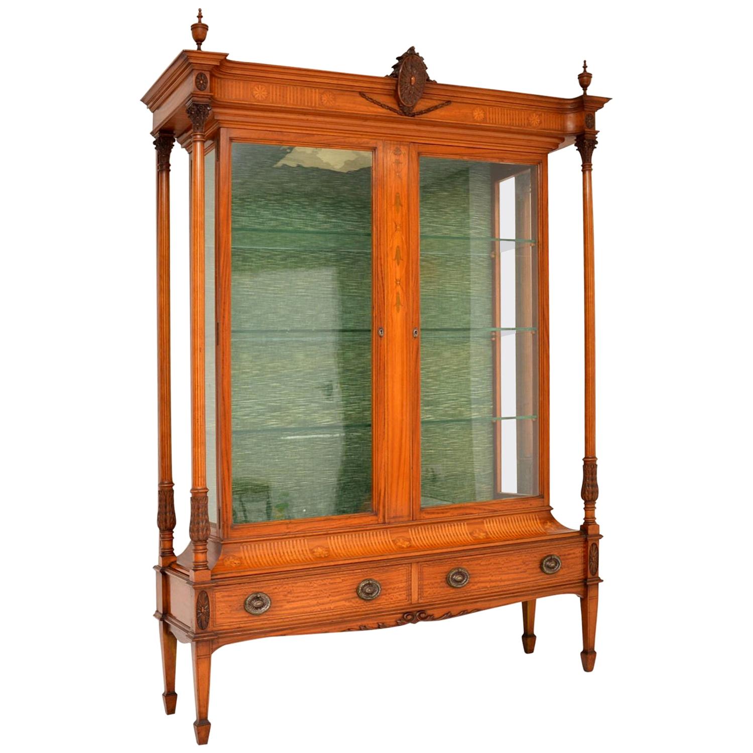 Antique Victorian Satinwood Display at 1stDibs