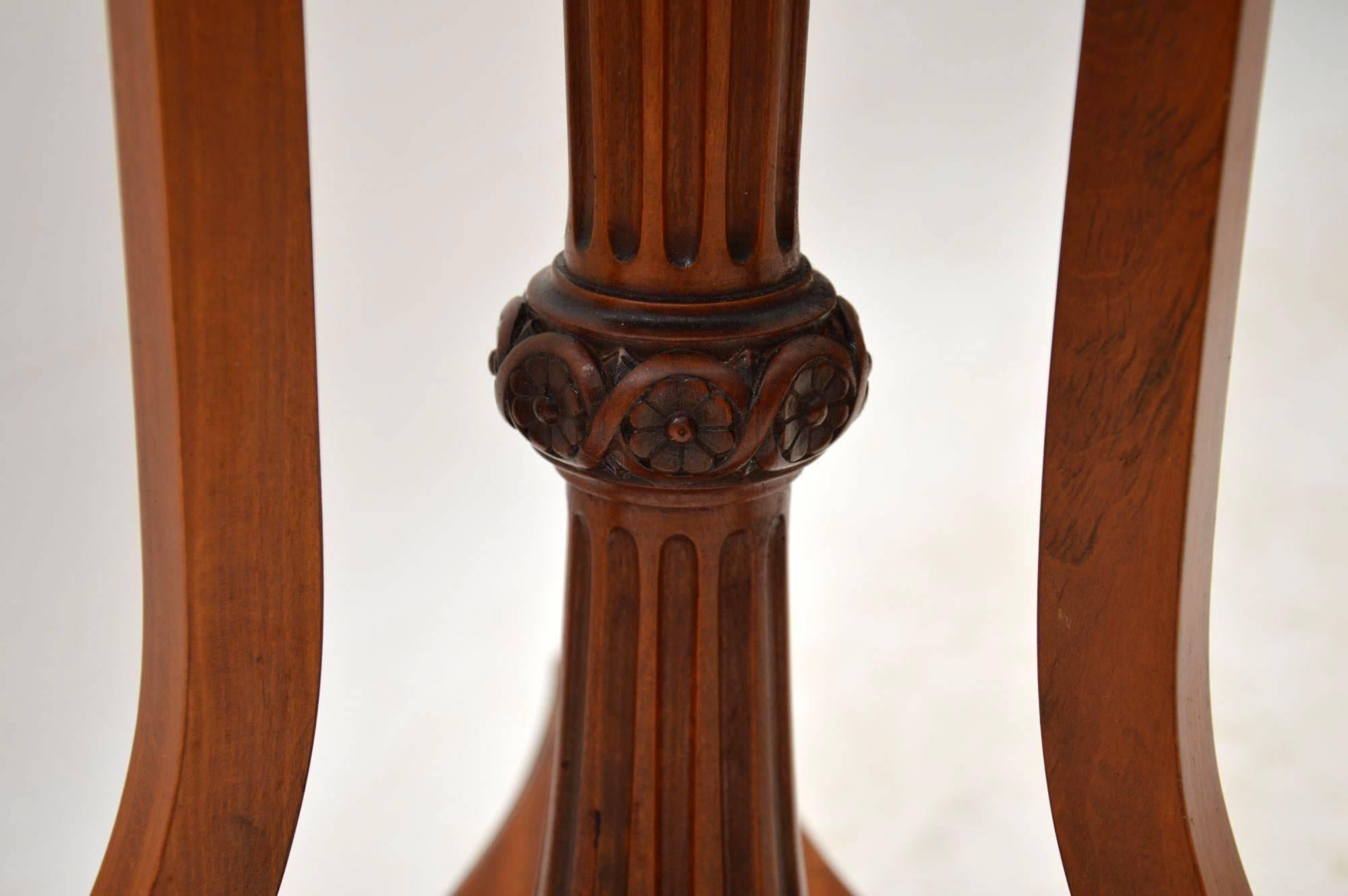 Antique Victorian Satinwood Jardiniere 2