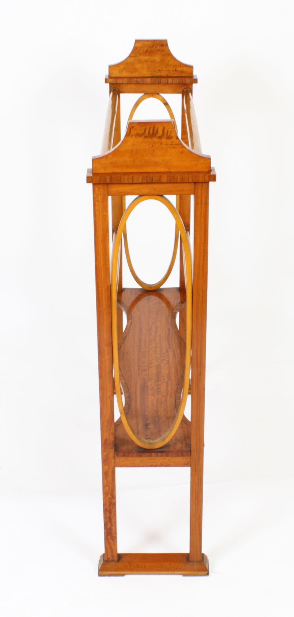 Antique Victorian Satinwood Towel Rail 19th Century 1