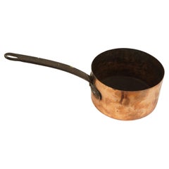 Antique Victorian Saucepan, Copper Cooking Pot with Handle, Scotland, 1890