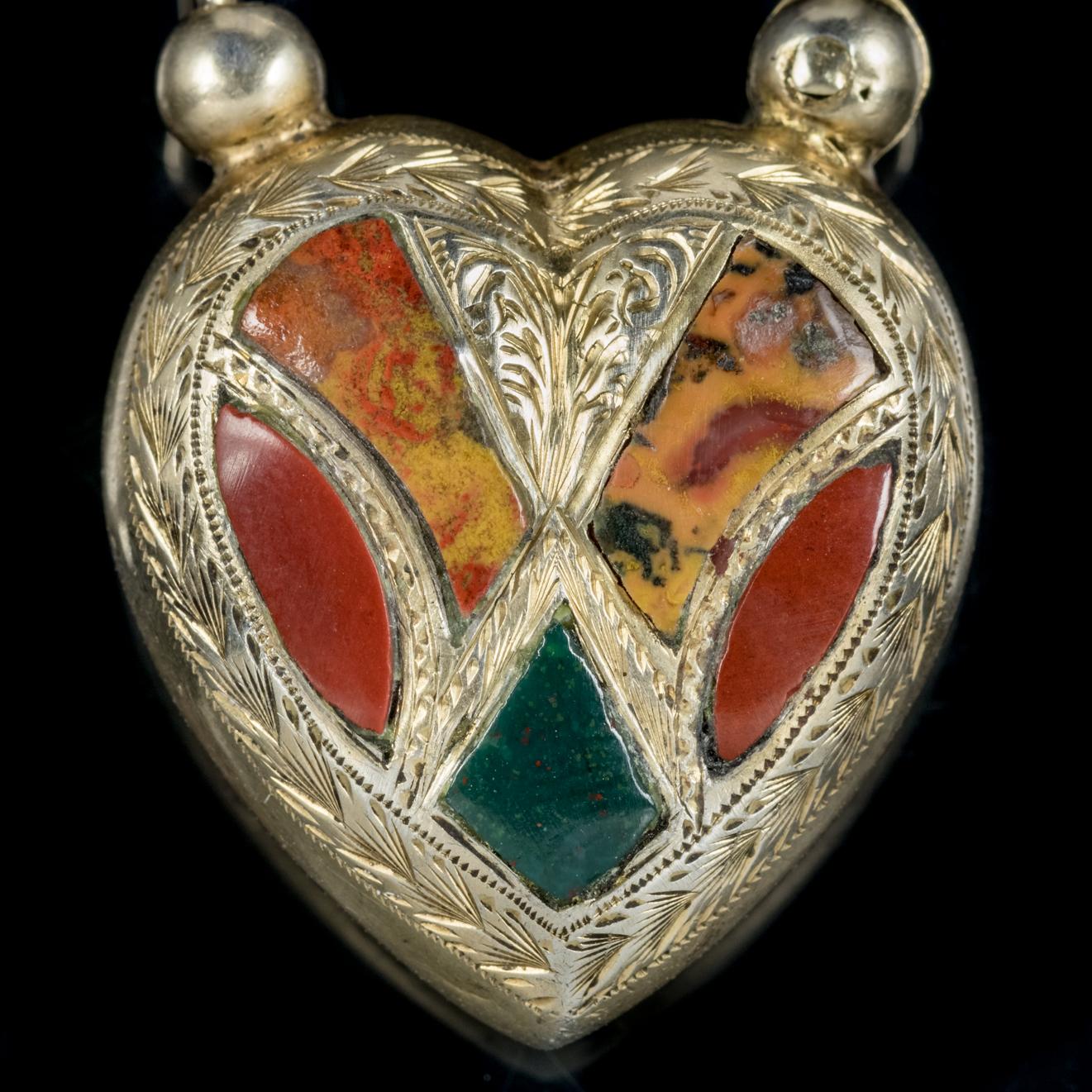 This delightful antique Scottish heart padlock is from the Victorian era, Circa 1860.

Scottish jewellery was made popular by Queen Victoria as it became a souvenir of her frequent trips to Scotland and her Scottish Castle Balmoral from the mid