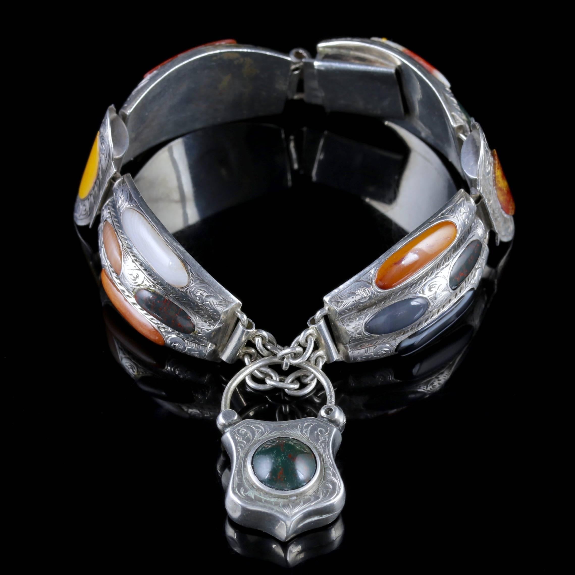 To read more please click continue reading below-

This fabulous antique Victorian Scottish Silver padlock bracelet is Circa 1860.

Scottish jewellery was made popular by Queen Victoria as it became a souvenir of her frequent trips to Scotland and