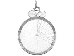 Antique Victorian Scottish Sterling Silver Cycling Medallion