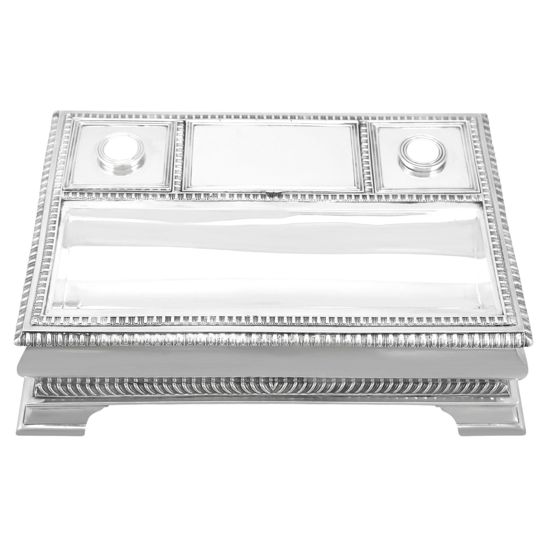 Silver Inkstand Victorian Antique Silver Gilt 19th Century Desk Inkstand London 1839 ...